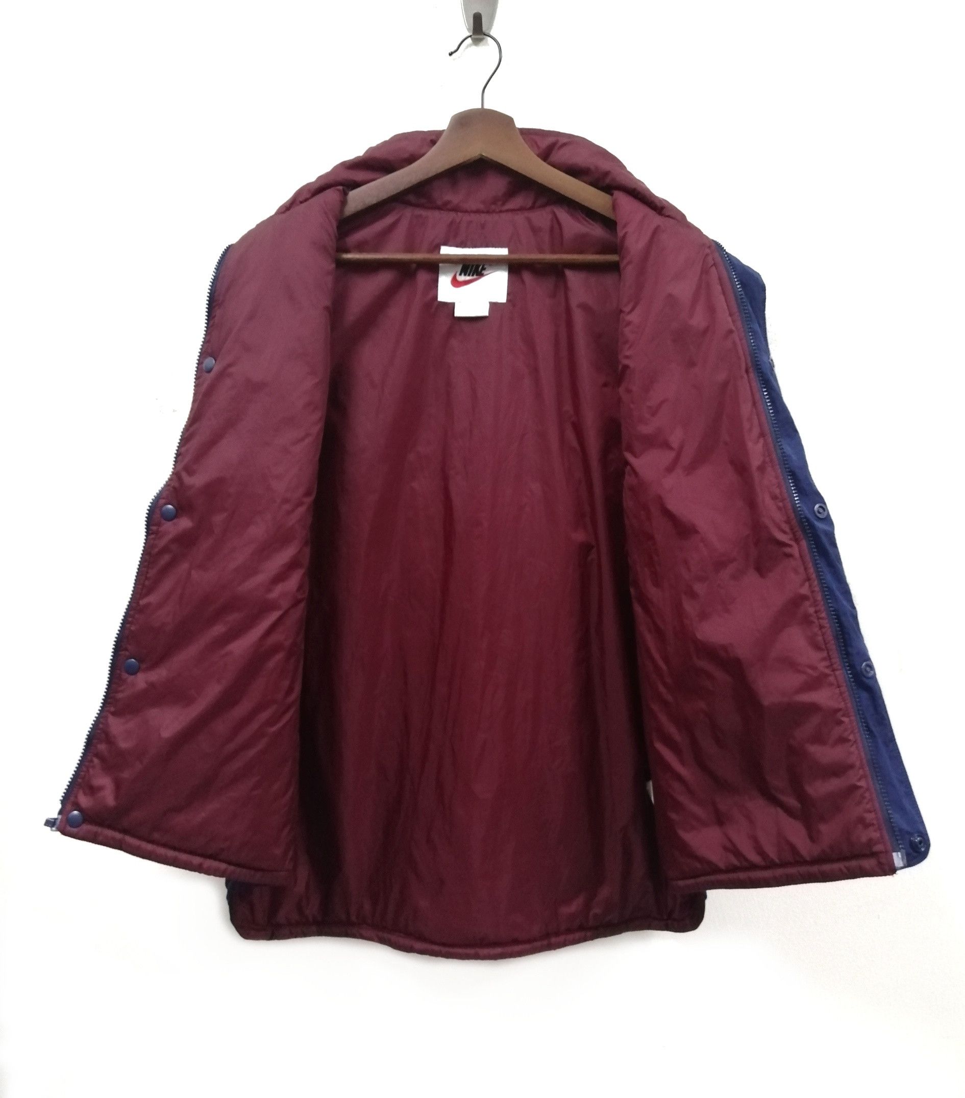 Nike × Vintage Vintage 90s Nike Swoosh Light Puffer Vest Size US M / EU 48-50 / 2 - 5 Thumbnail