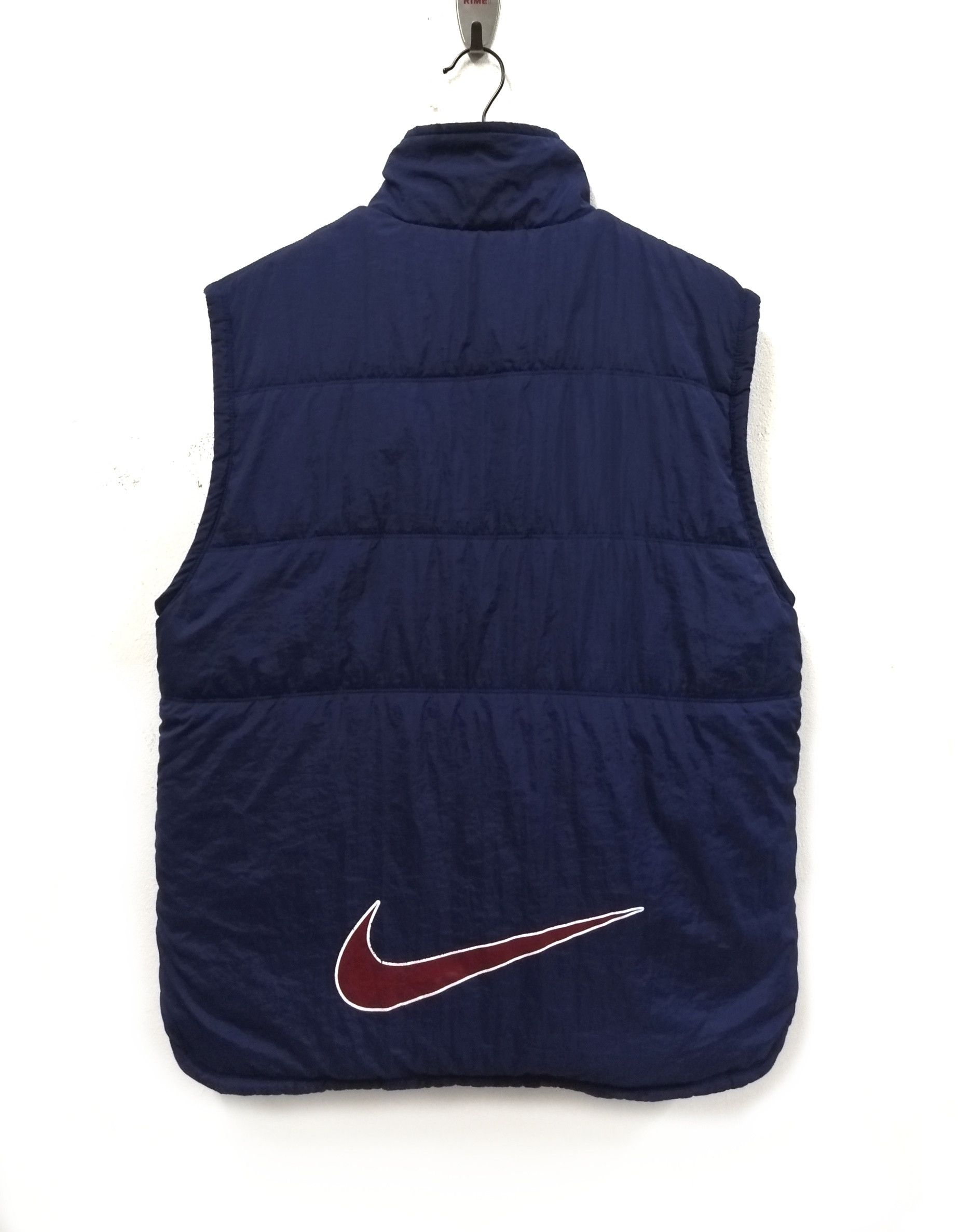Nike × Vintage Vintage 90s Nike Swoosh Light Puffer Vest Size US M / EU 48-50 / 2 - 3 Thumbnail