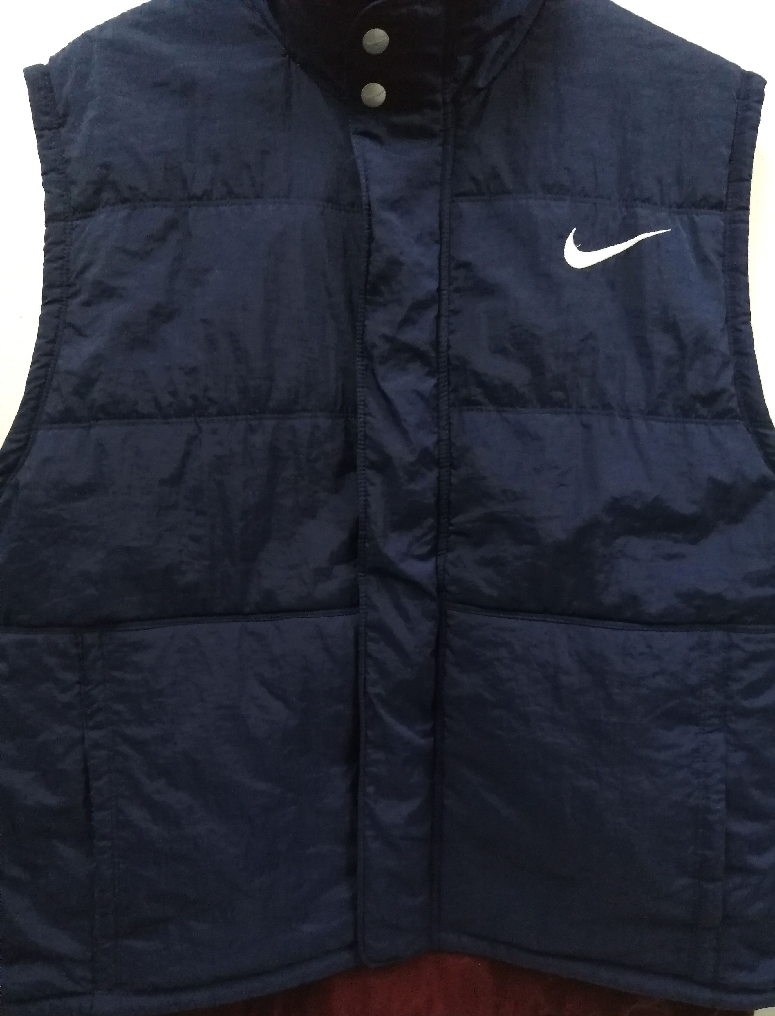 Nike × Vintage Vintage 90s Nike Swoosh Light Puffer Vest Size US M / EU 48-50 / 2 - 4 Thumbnail