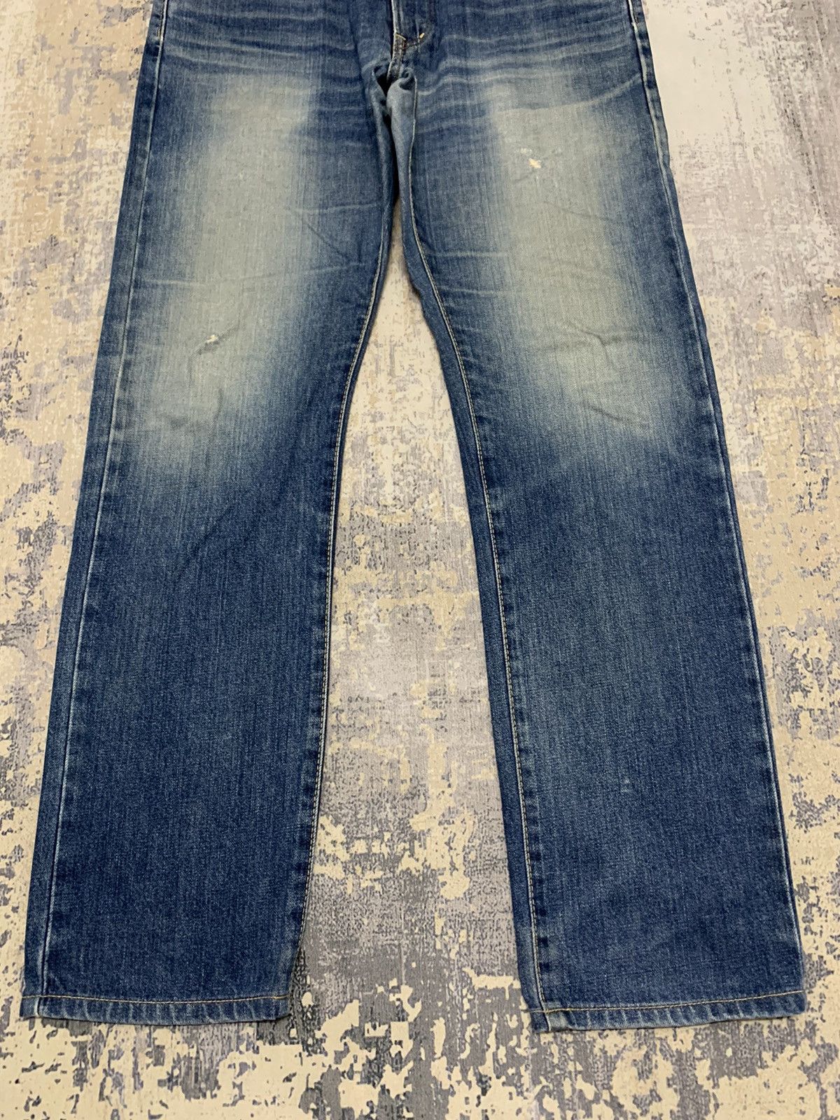 Japanese Brand Vtg Edwin Japanese Distressed Faded Slim Straight Jeans W33 Size US 33 - 4 Thumbnail