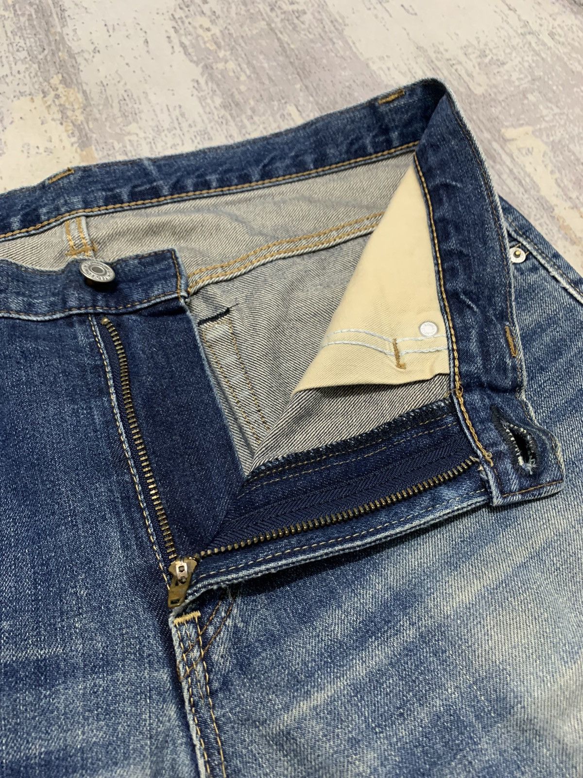 Japanese Brand Vtg Edwin Japanese Distressed Faded Slim Straight Jeans W33 Size US 33 - 7 Thumbnail