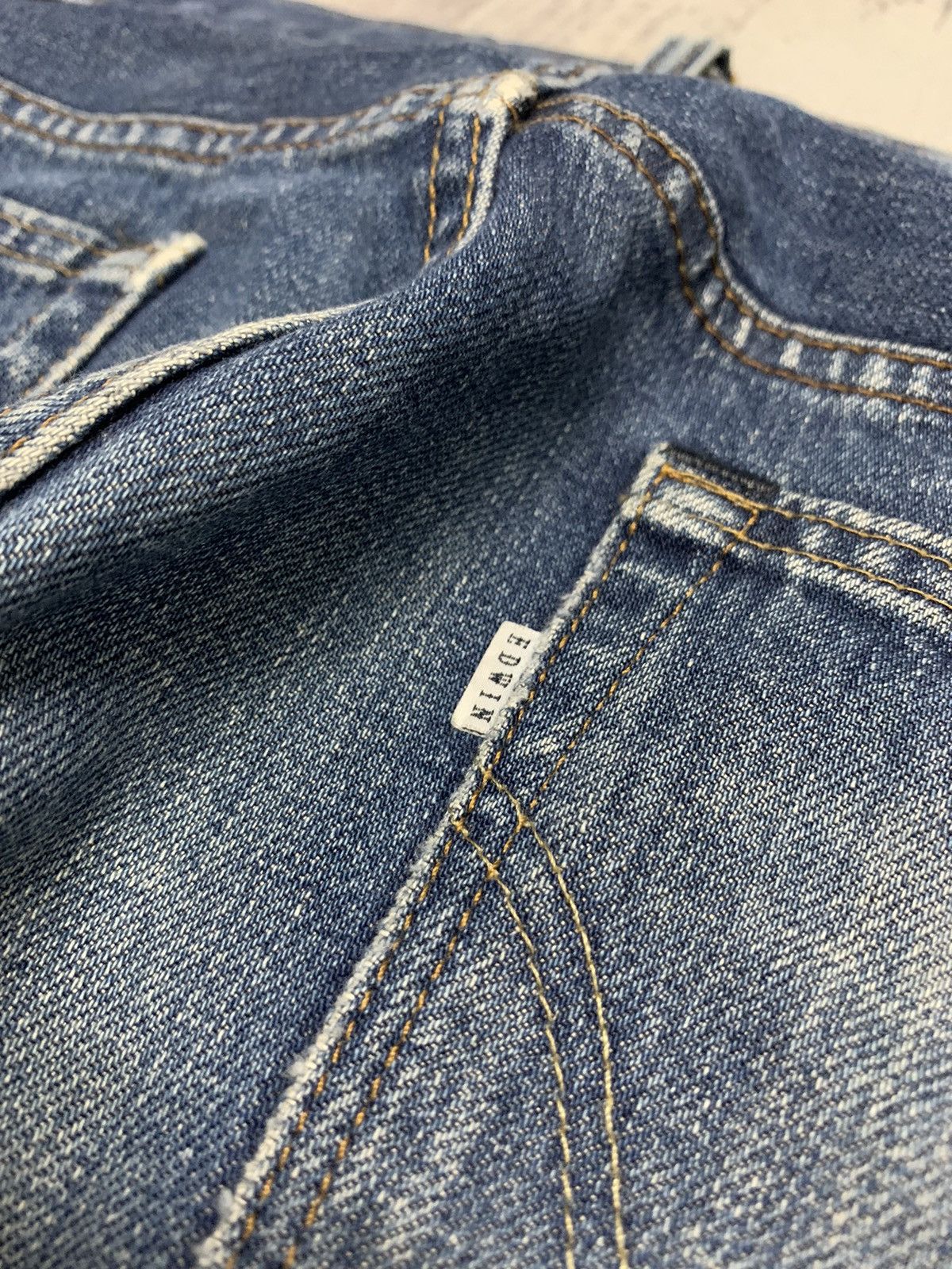 Japanese Brand Vtg Edwin Japanese Distressed Faded Slim Straight Jeans W33 Size US 33 - 13 Thumbnail