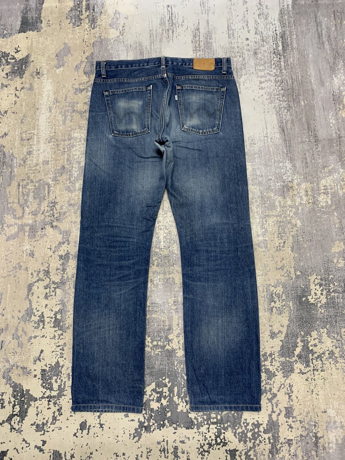 Japanese Brand Vtg Edwin Japanese Distressed Faded Slim Straight Jeans W33 Size US 33 - 10 Thumbnail