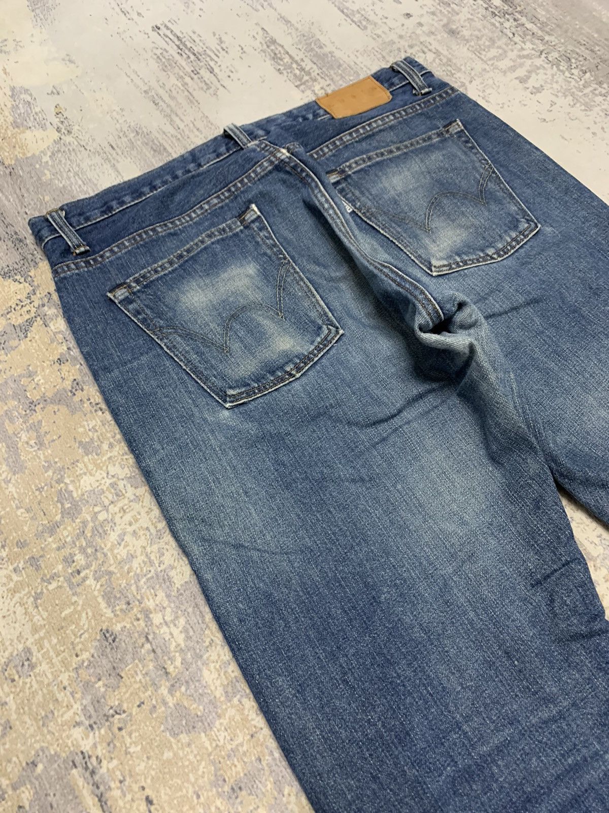 Japanese Brand Vtg Edwin Japanese Distressed Faded Slim Straight Jeans W33 Size US 33 - 11 Thumbnail