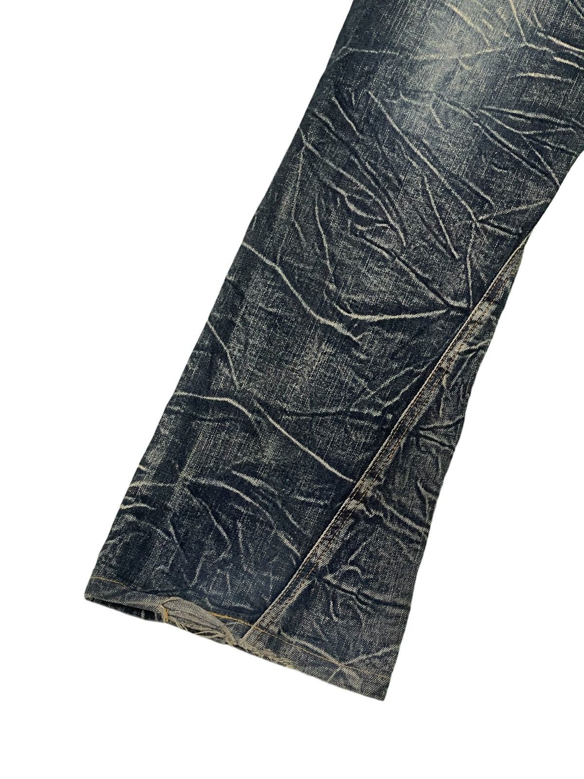 Japanese Brand Flare Jeans Nylaus Denim Acid Wash Boot Cut 1🟦8 Size US 33 - 5 Thumbnail