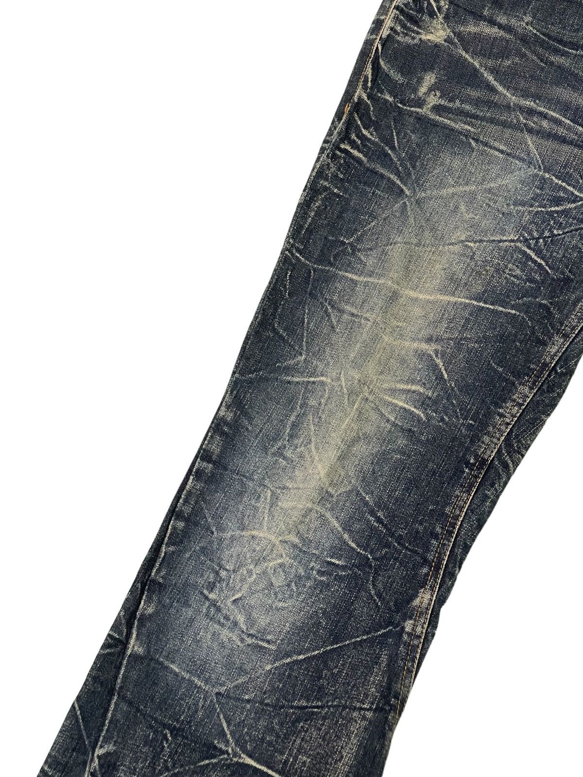 Japanese Brand Flare Jeans Nylaus Denim Acid Wash Boot Cut 1🟦8 Size US 33 - 15 Thumbnail