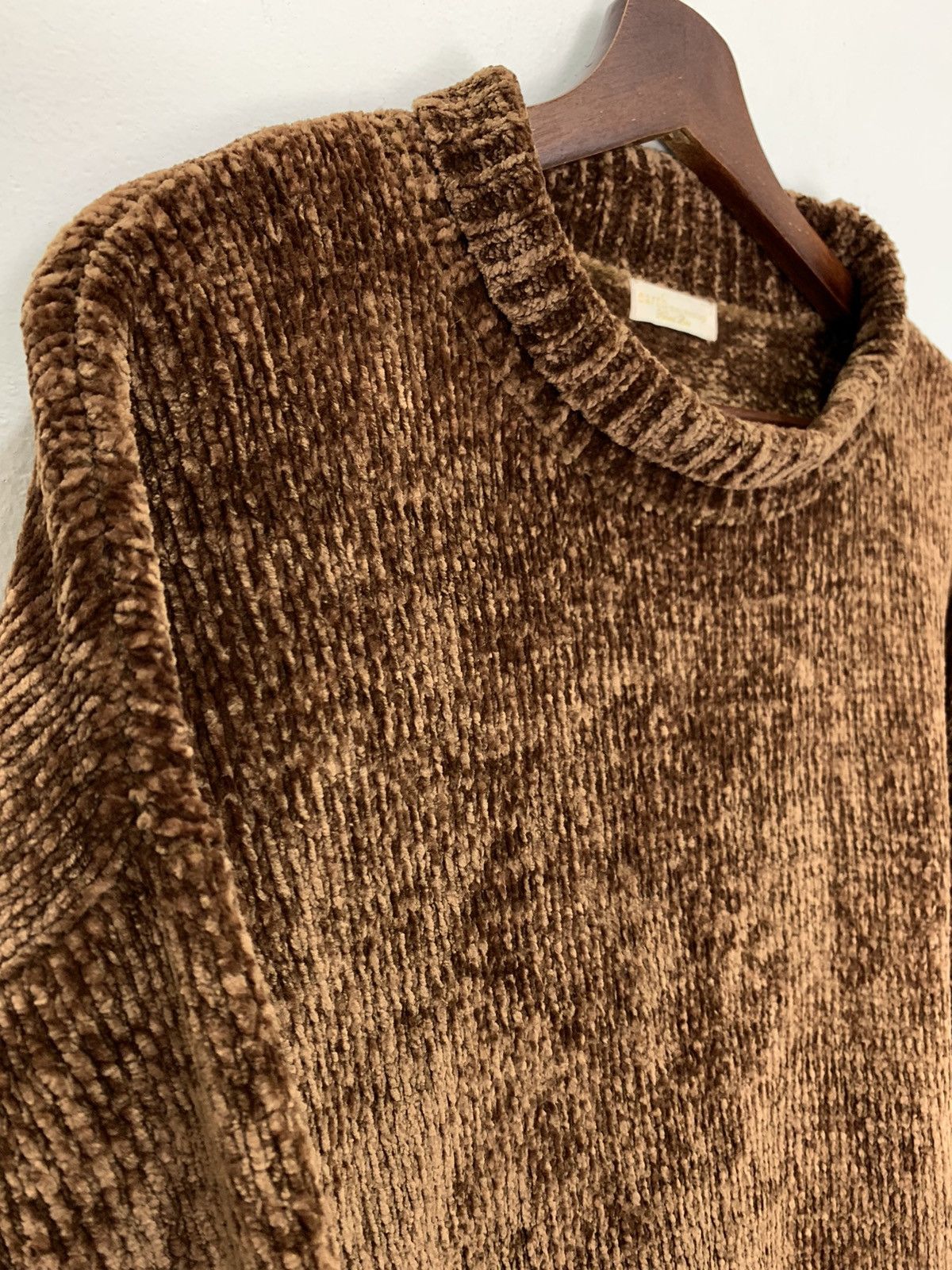 Aran Isles Knitwear × Velvet EARTHMUSIC ECOLOGY Crochet Velvet Aran Knit Croptop Sweater Size L / US 10 / IT 46 - 6 Thumbnail