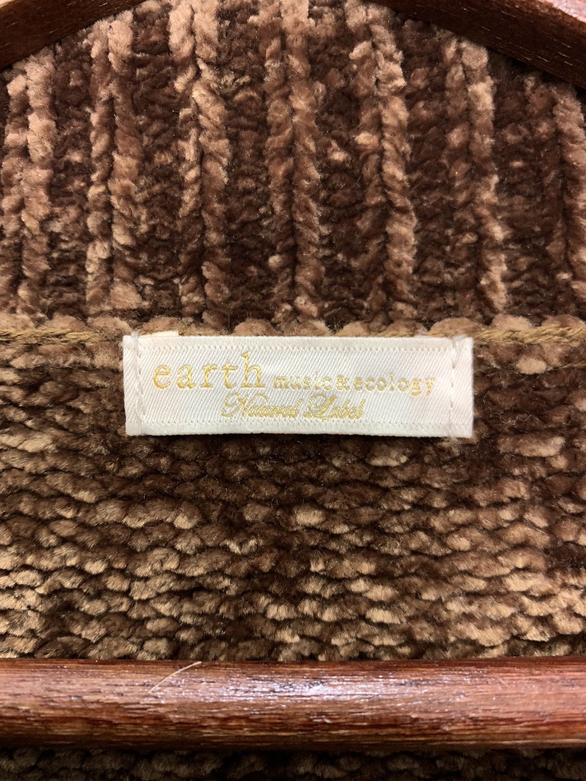 Aran Isles Knitwear × Velvet EARTHMUSIC ECOLOGY Crochet Velvet Aran Knit Croptop Sweater Size L / US 10 / IT 46 - 9 Thumbnail