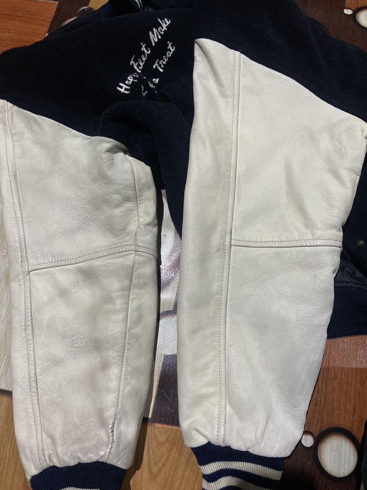 Vintage Vintage SIM Club Nifty Sports Wool Leather Varsity Jacket Size US L / EU 52-54 / 3 - 10 Thumbnail