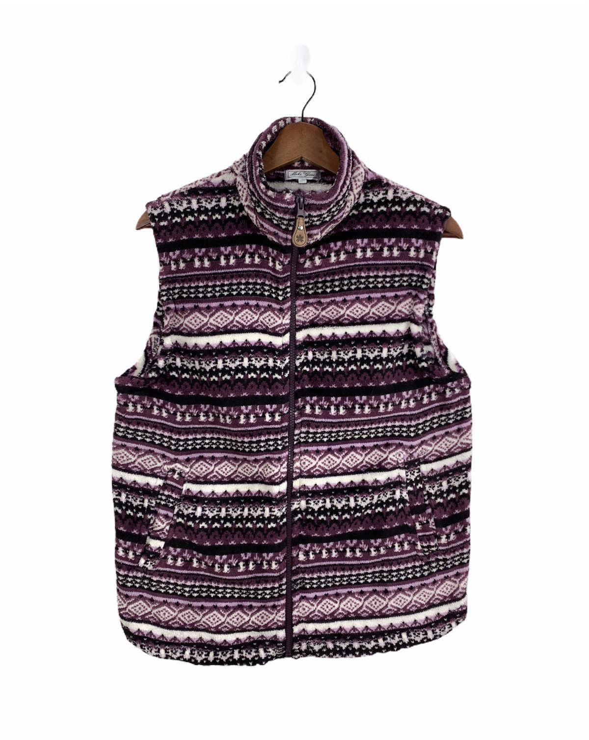 Aztech Mountain MOCKA GIENE Fleece Allover Aztec Navajo Native Vest Jacket Size US M / EU 48-50 / 2 - 2 Thumbnail