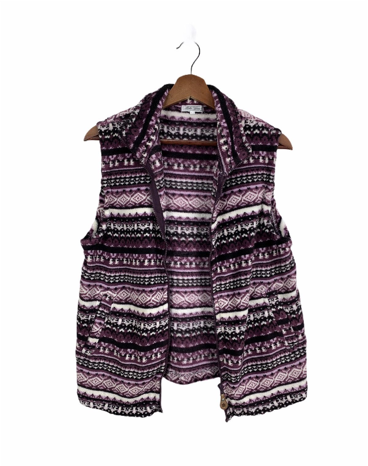 Aztech Mountain MOCKA GIENE Fleece Allover Aztec Navajo Native Vest Jacket Size US M / EU 48-50 / 2 - 4 Thumbnail