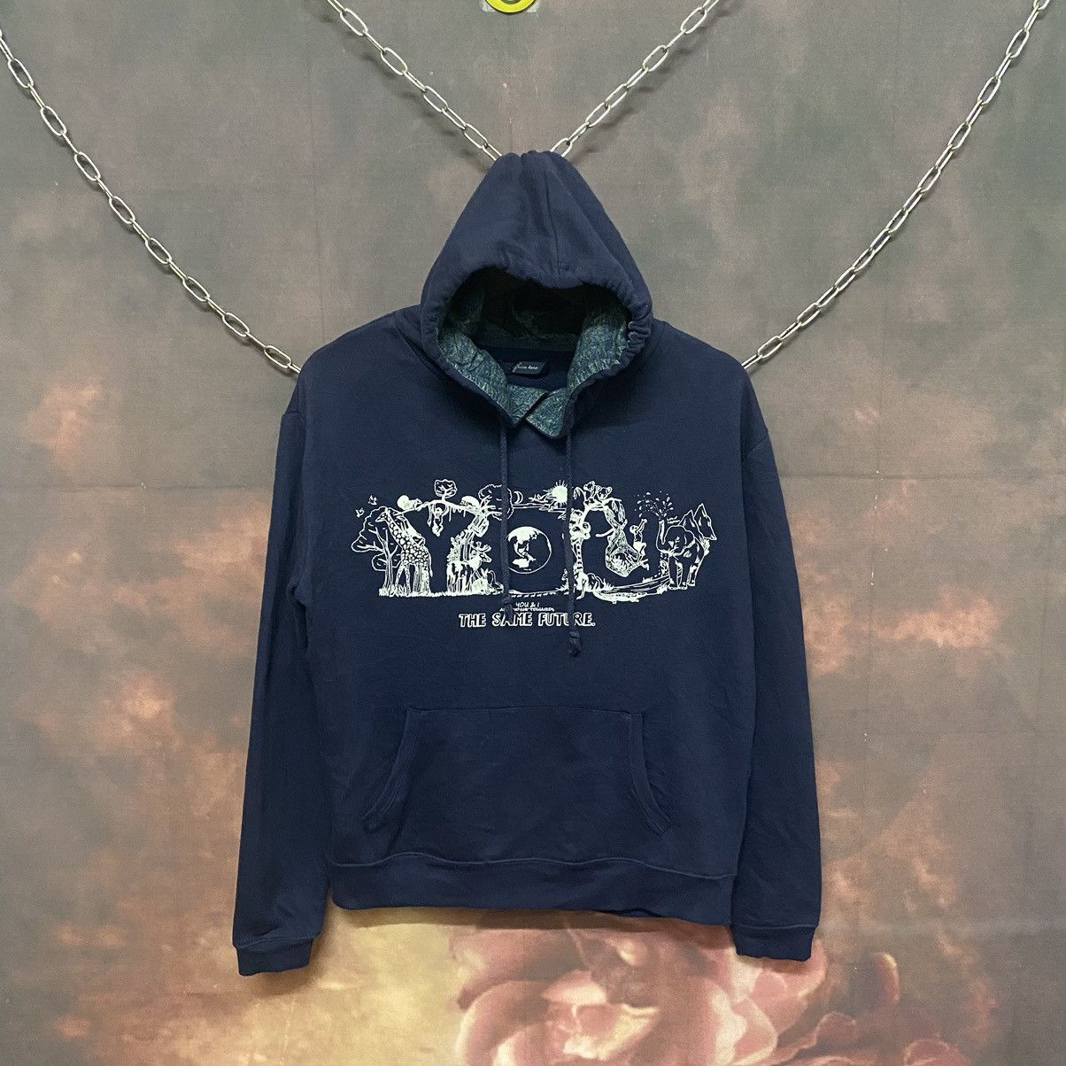 Japanese Brand × Vintage Gcw23🔥Vinatge Japanese You Pullover Hoodies Size US M / EU 48-50 / 2 - 1 Thumbnail