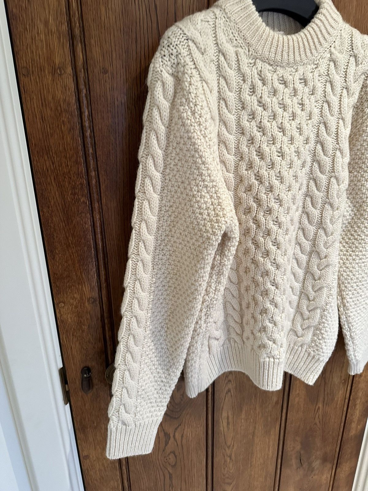 Saint Laurent Paris FW16 Saint Laurent Palladium cream cable knit sweater GRAIL Size US L / EU 52-54 / 3 - 8 Thumbnail