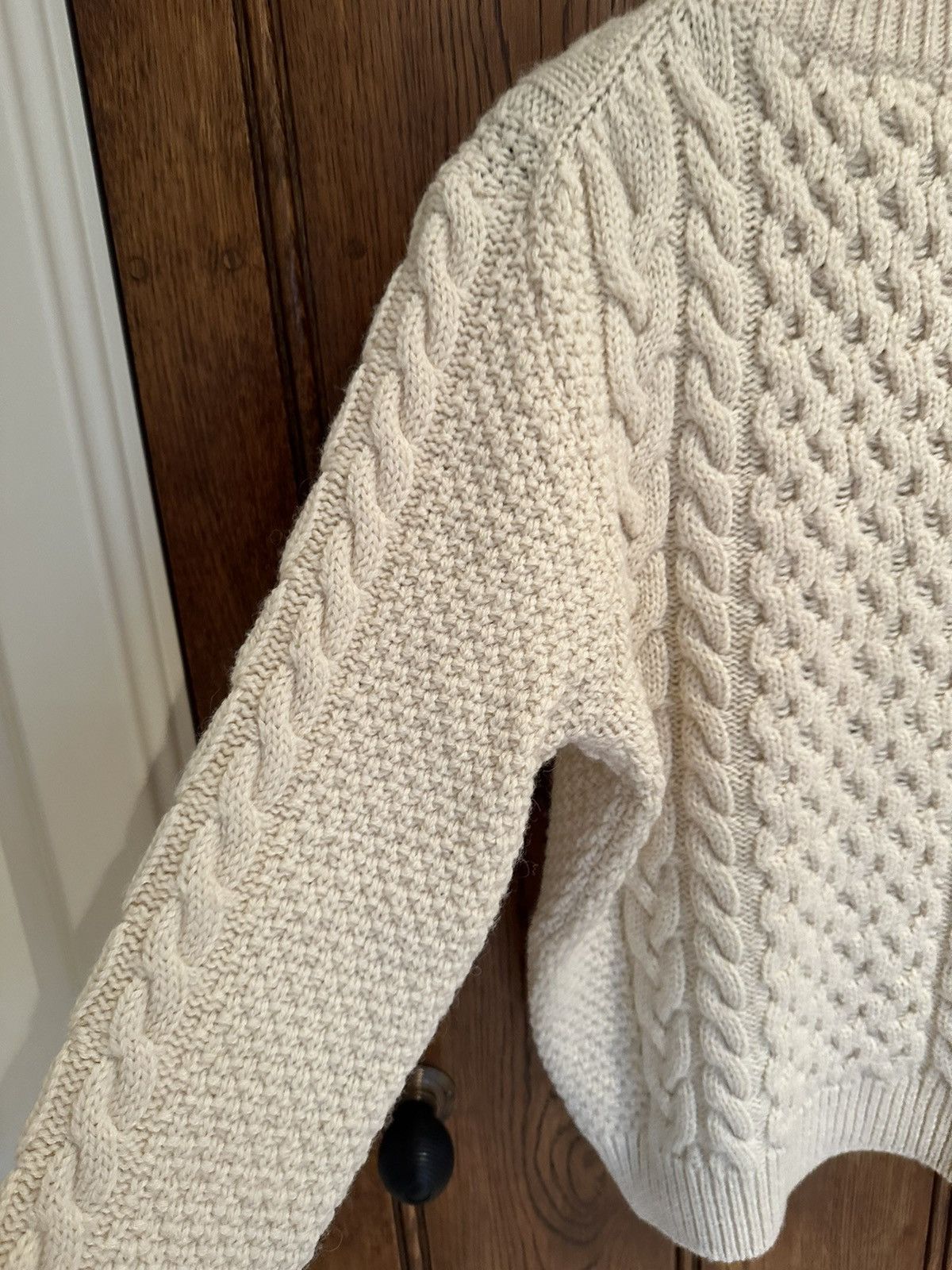 Saint Laurent Paris FW16 Saint Laurent Palladium cream cable knit sweater GRAIL Size US L / EU 52-54 / 3 - 13 Thumbnail