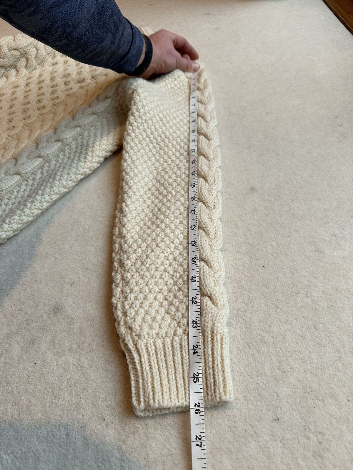 Saint Laurent Paris FW16 Saint Laurent Palladium cream cable knit sweater GRAIL Size US L / EU 52-54 / 3 - 6 Thumbnail