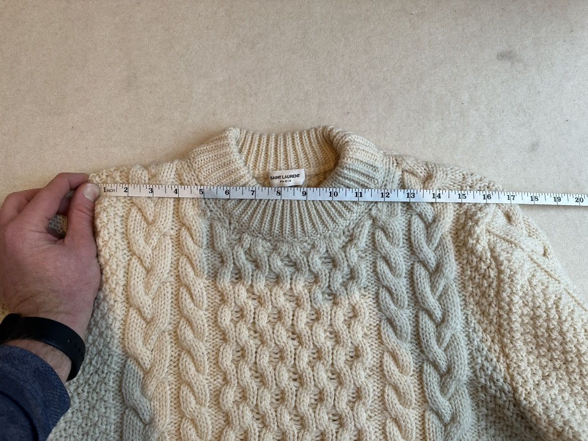Saint Laurent Paris FW16 Saint Laurent Palladium cream cable knit sweater GRAIL Size US L / EU 52-54 / 3 - 4 Thumbnail