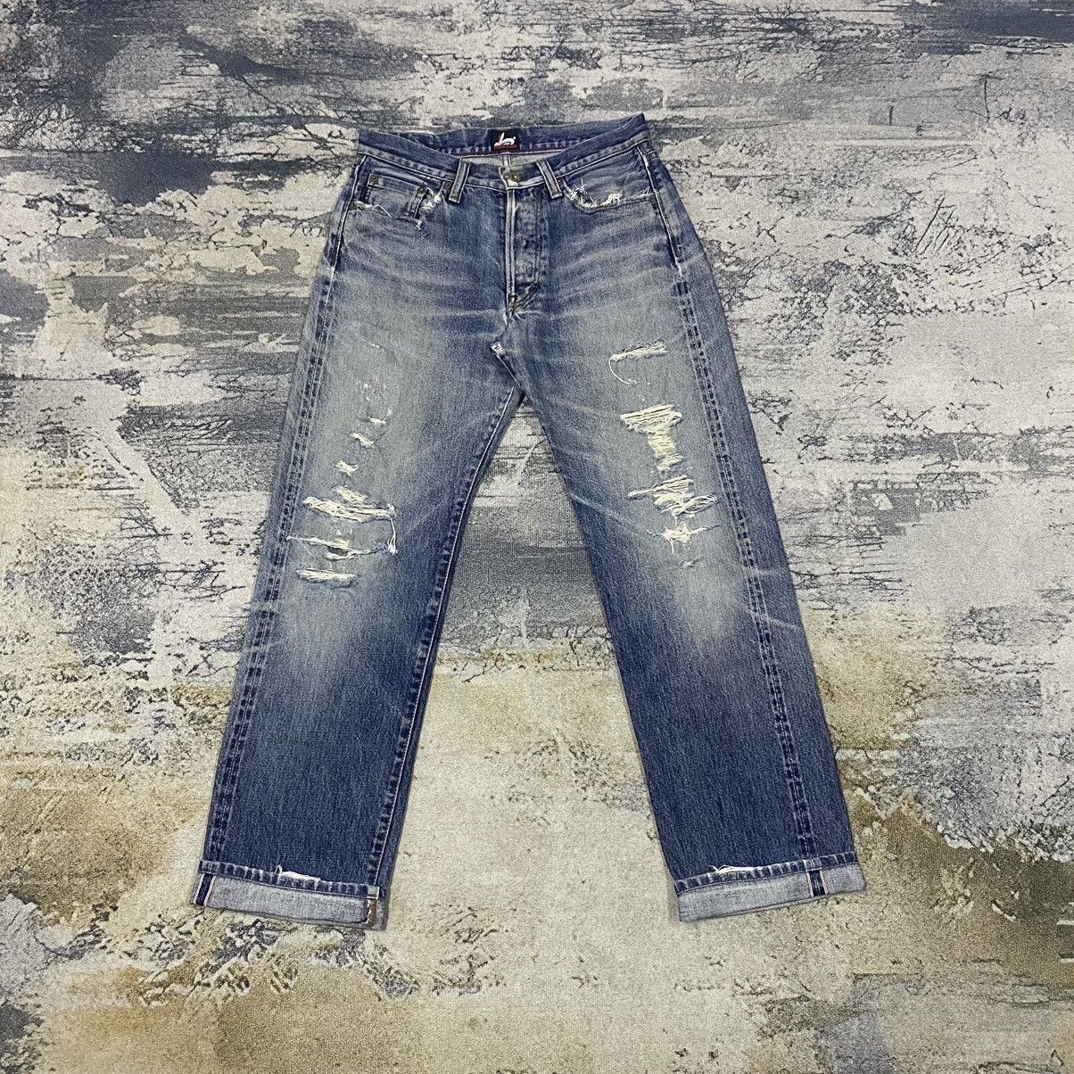 image of Distressed Denim x Paul Smith Red Ear Redline Vintage Paul Smith Red Ear Selvedge Denim Jeans in Fa