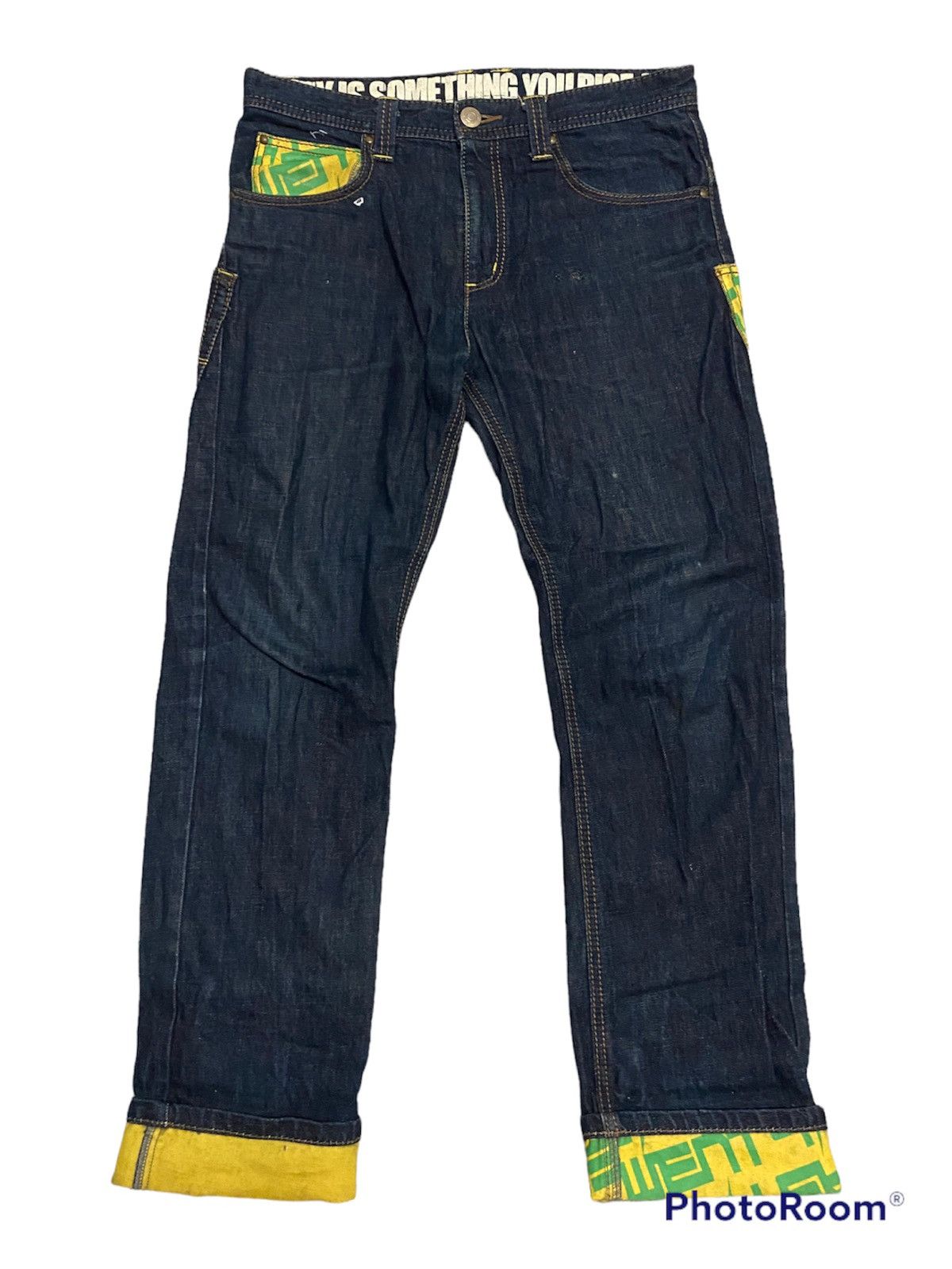 Japanese Brand × Vintage Steals‼️Vintage Japanese Brand Denim Jeans Nice Design Size US 34 / EU 50 - 2 Thumbnail