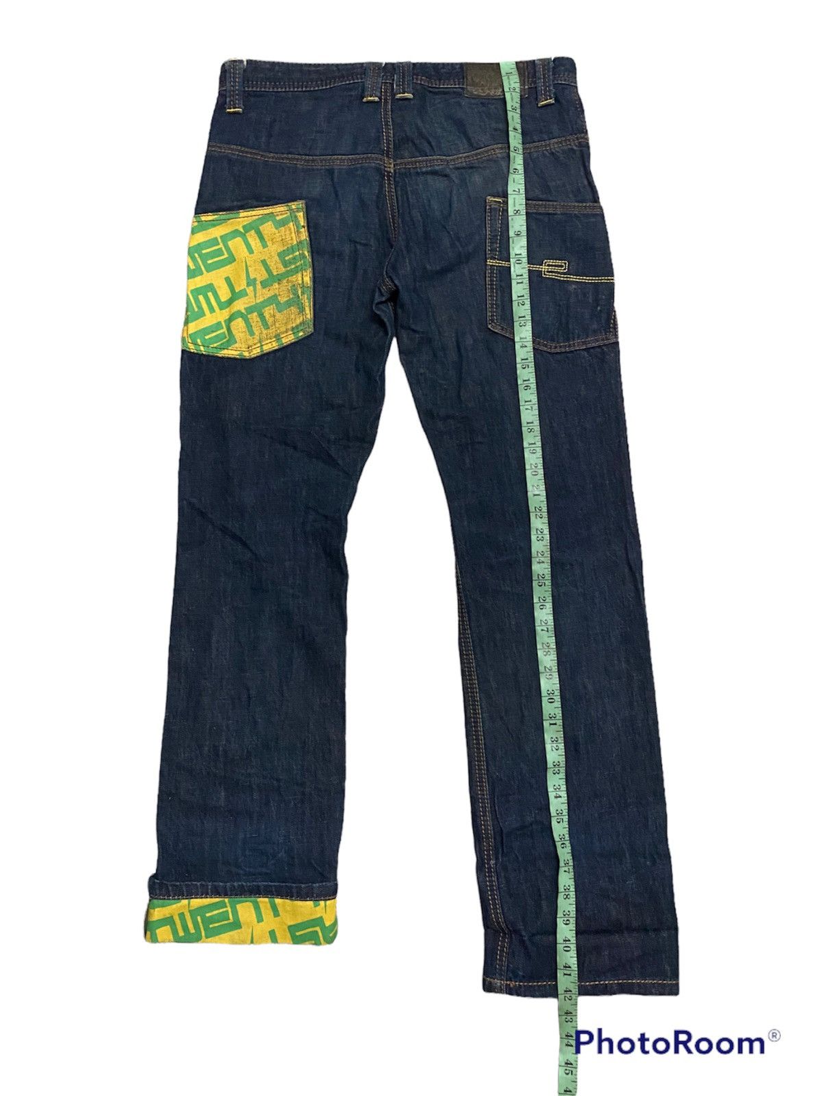 Japanese Brand × Vintage Steals‼️Vintage Japanese Brand Denim Jeans Nice Design Size US 34 / EU 50 - 9 Thumbnail