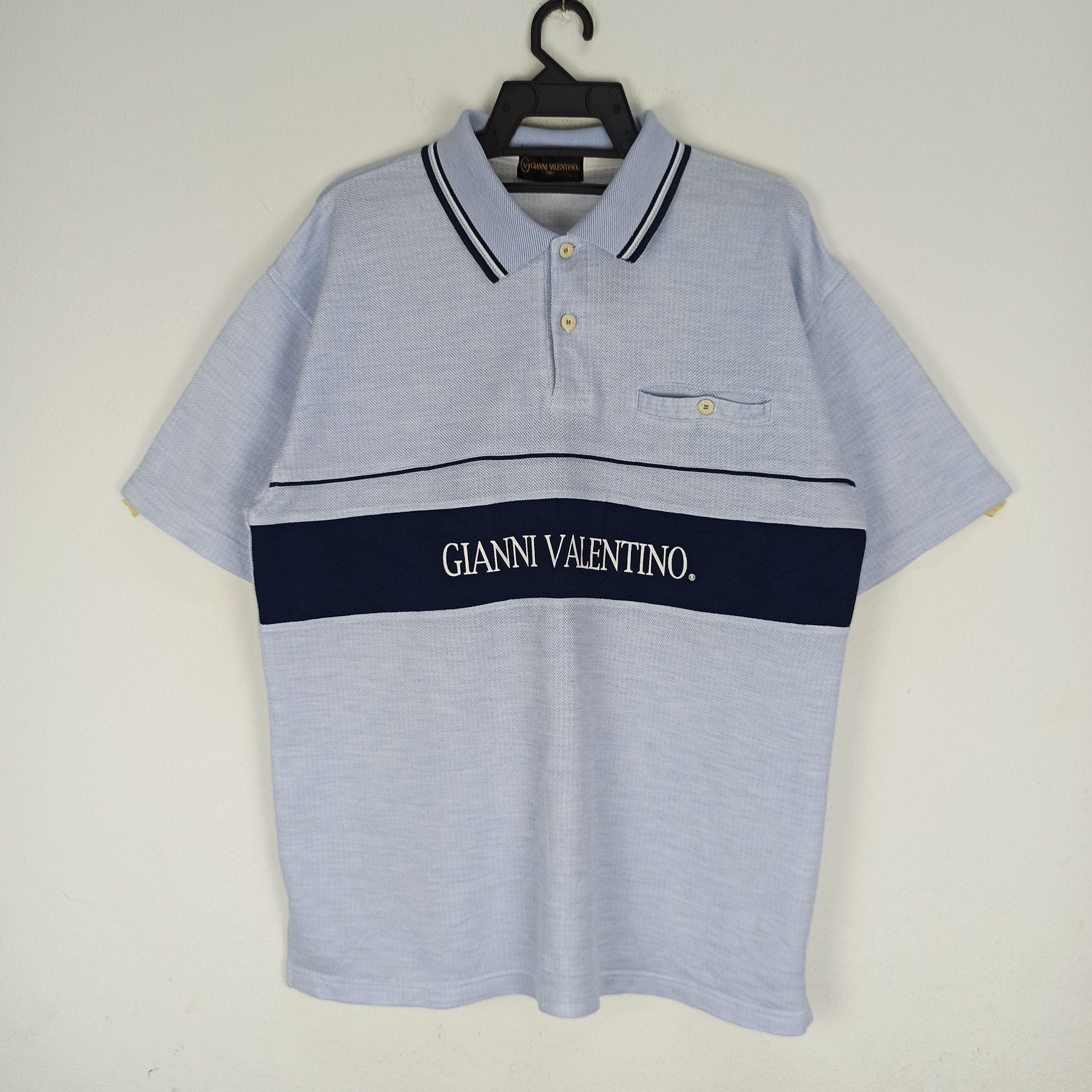 Gianni Valentino Vintage Gianni Valentino Polo Tshirt Size US L / EU 52-54 / 3 - 1 Thumbnail