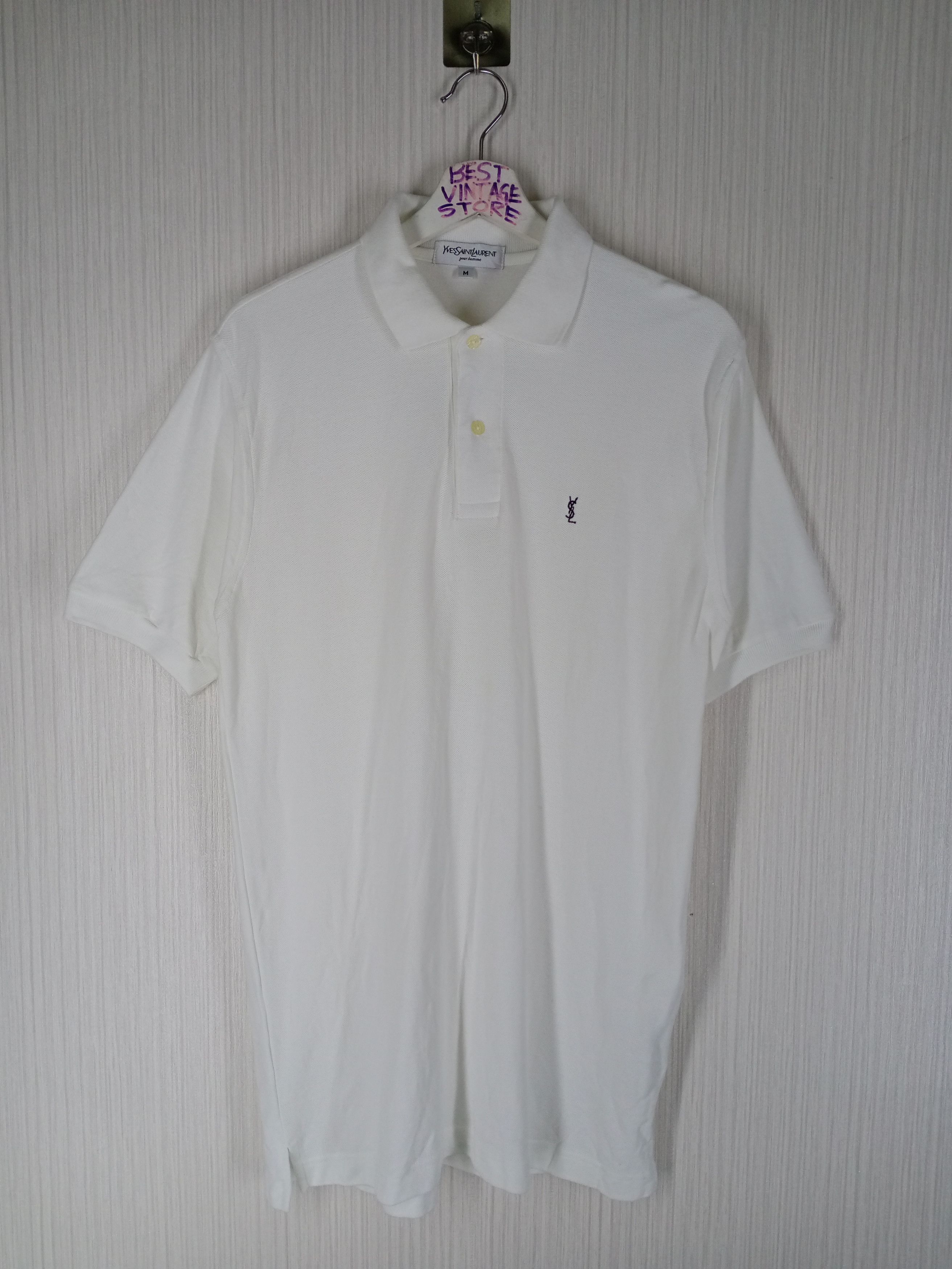 Yves Saint Laurent Vintage Yves Saint Laurent Pour Homme Small Logo Polo Size US M / EU 48-50 / 2 - 2 Thumbnail