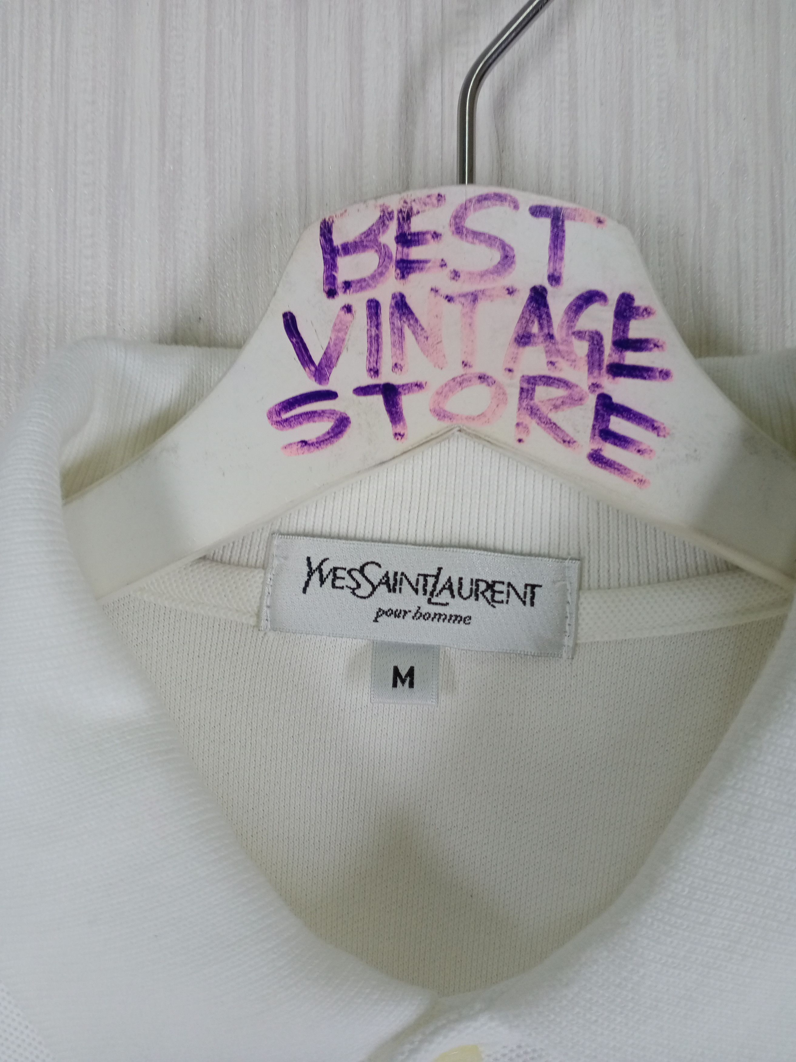 Yves Saint Laurent Vintage Yves Saint Laurent Pour Homme Small Logo Polo Size US M / EU 48-50 / 2 - 6 Thumbnail
