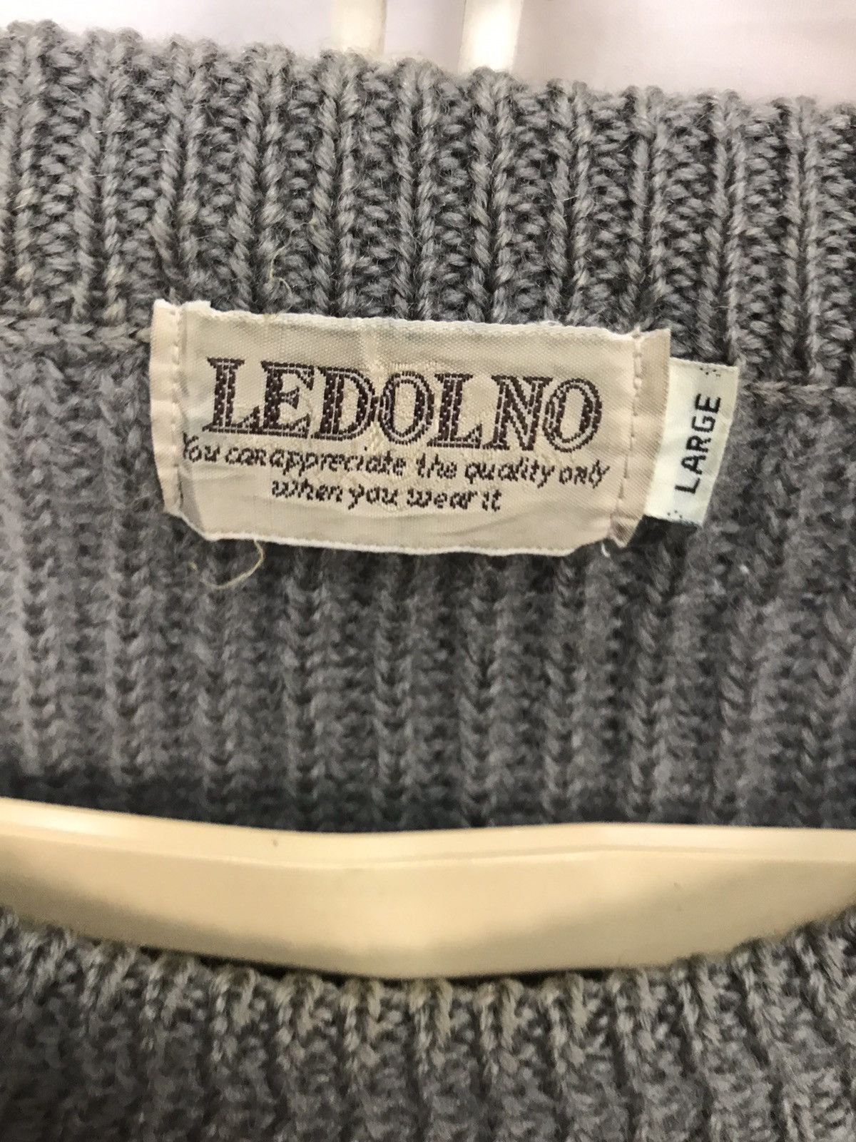 Japanese Brand × Vintage Ledolno distressed wool knit sweatshirt Size US M / EU 48-50 / 2 - 3 Thumbnail