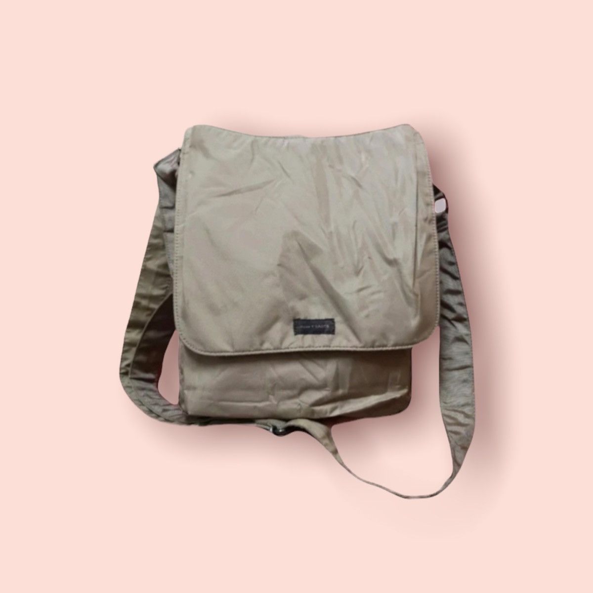 image of Yohji Yamamoto Doux Y'saccs Japan Crossbody Sling Bag in Beige, Men's