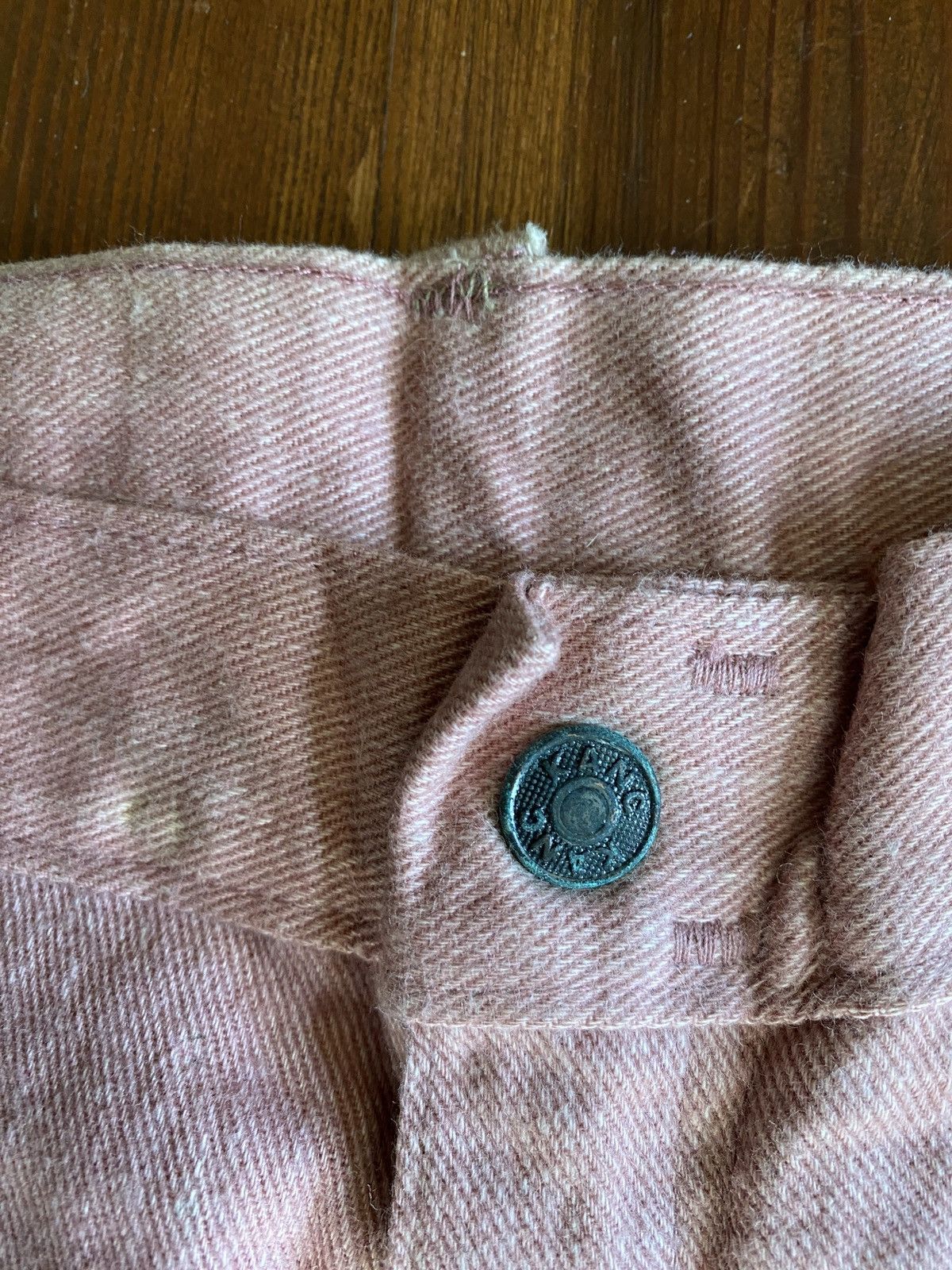 Retrofit Vintage NWT 60’s Kang Pink Denim Bell Bottom 32x33 Jeans Size US 32 / EU 48 - 12 Thumbnail