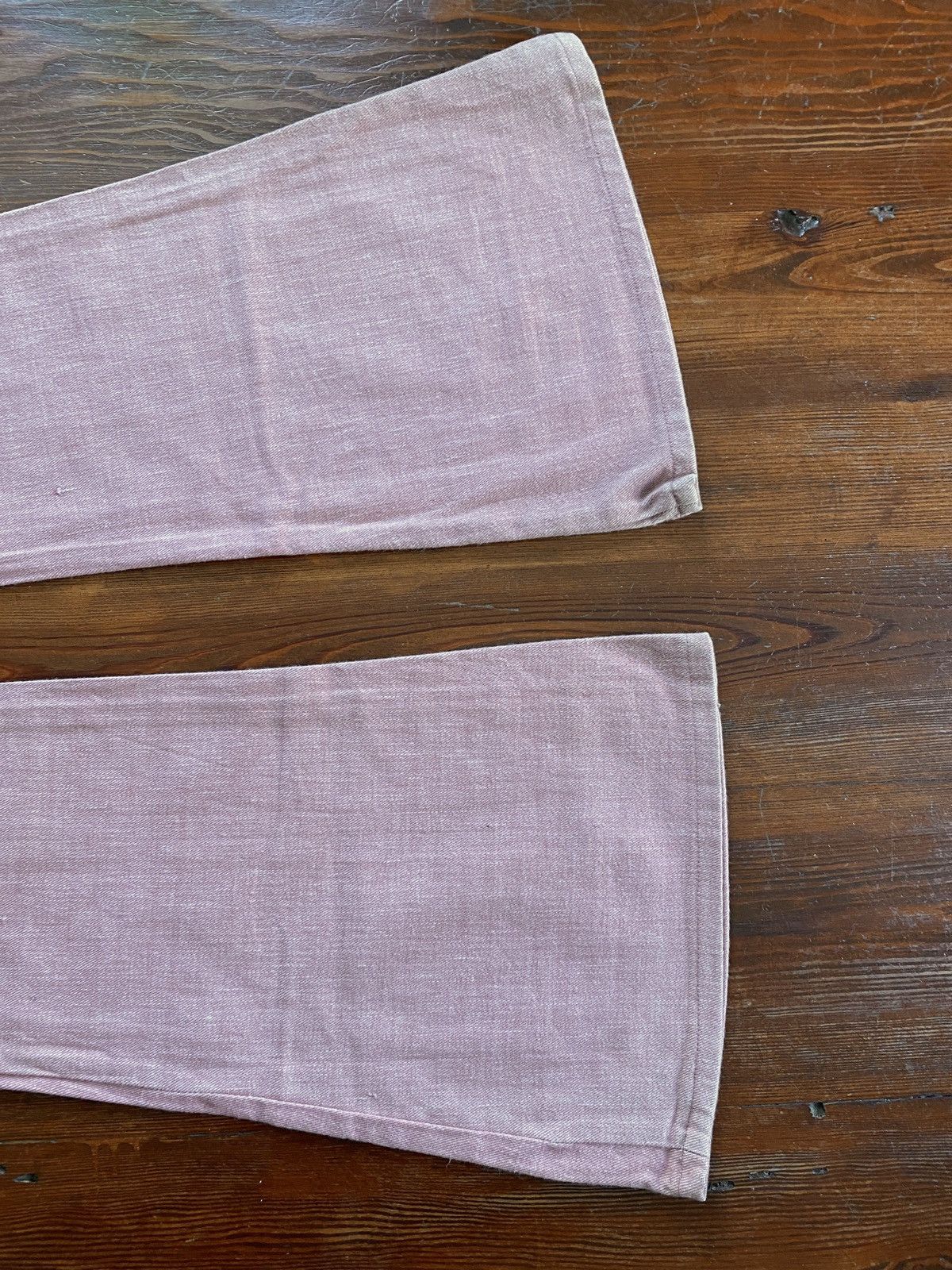 Retrofit Vintage NWT 60’s Kang Pink Denim Bell Bottom 32x33 Jeans Size US 32 / EU 48 - 2 Thumbnail