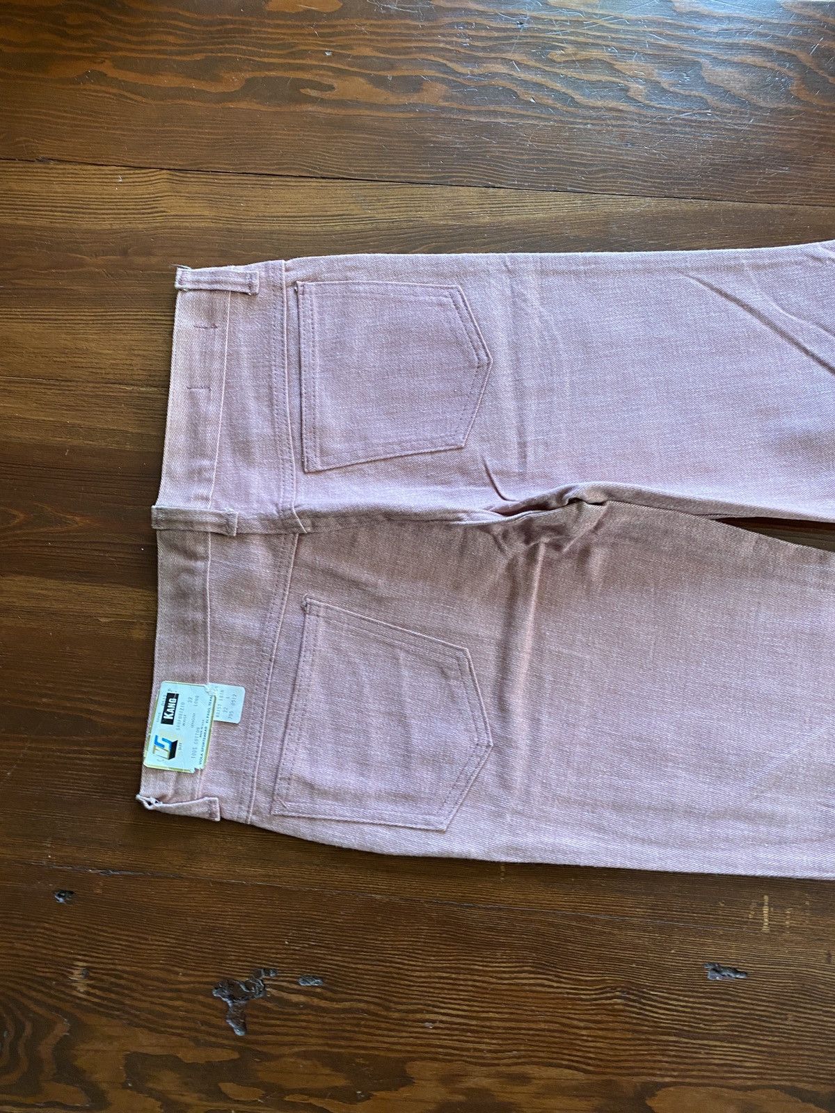 Retrofit Vintage NWT 60’s Kang Pink Denim Bell Bottom 32x33 Jeans Size US 32 / EU 48 - 5 Thumbnail