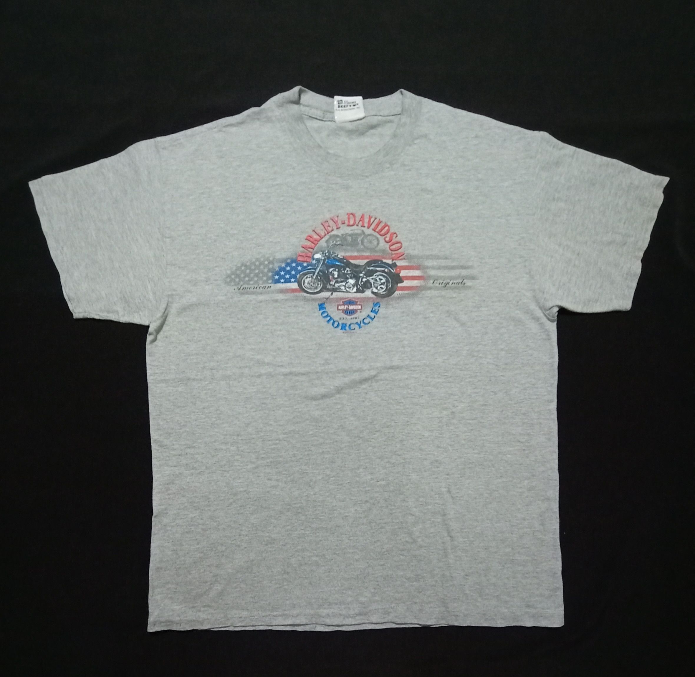 Hanes Vintage Harley Davidson Motorcycles Zepka Johnstown PA Size US L / EU 52-54 / 3 - 3 Thumbnail