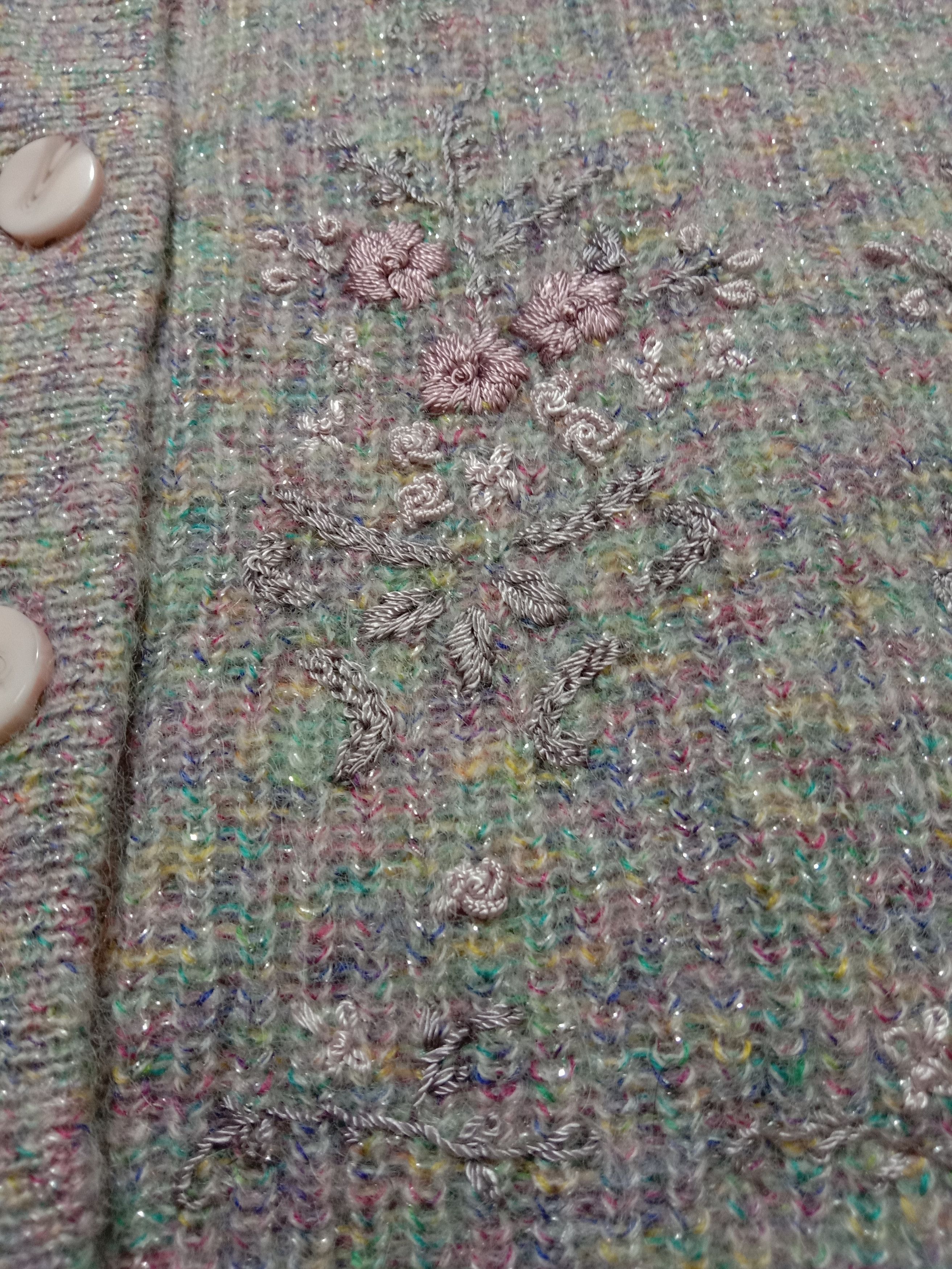 Designer VENTICELLO Knitwear Sweatshirt Embroidery Floral Venticelle Size US M / EU 48-50 / 2 - 5 Thumbnail