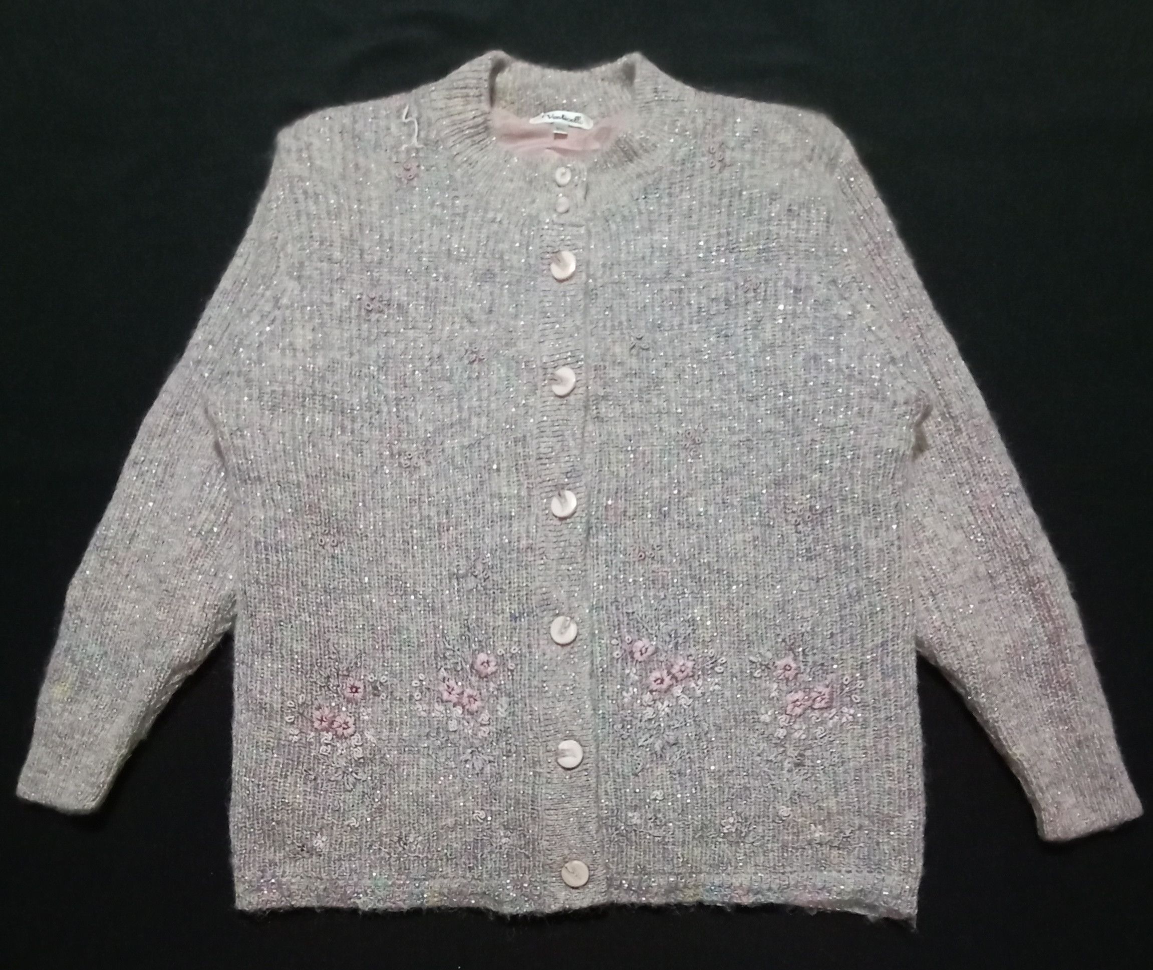 Designer VENTICELLO Knitwear Sweatshirt Embroidery Floral Venticelle Size US M / EU 48-50 / 2 - 1 Thumbnail