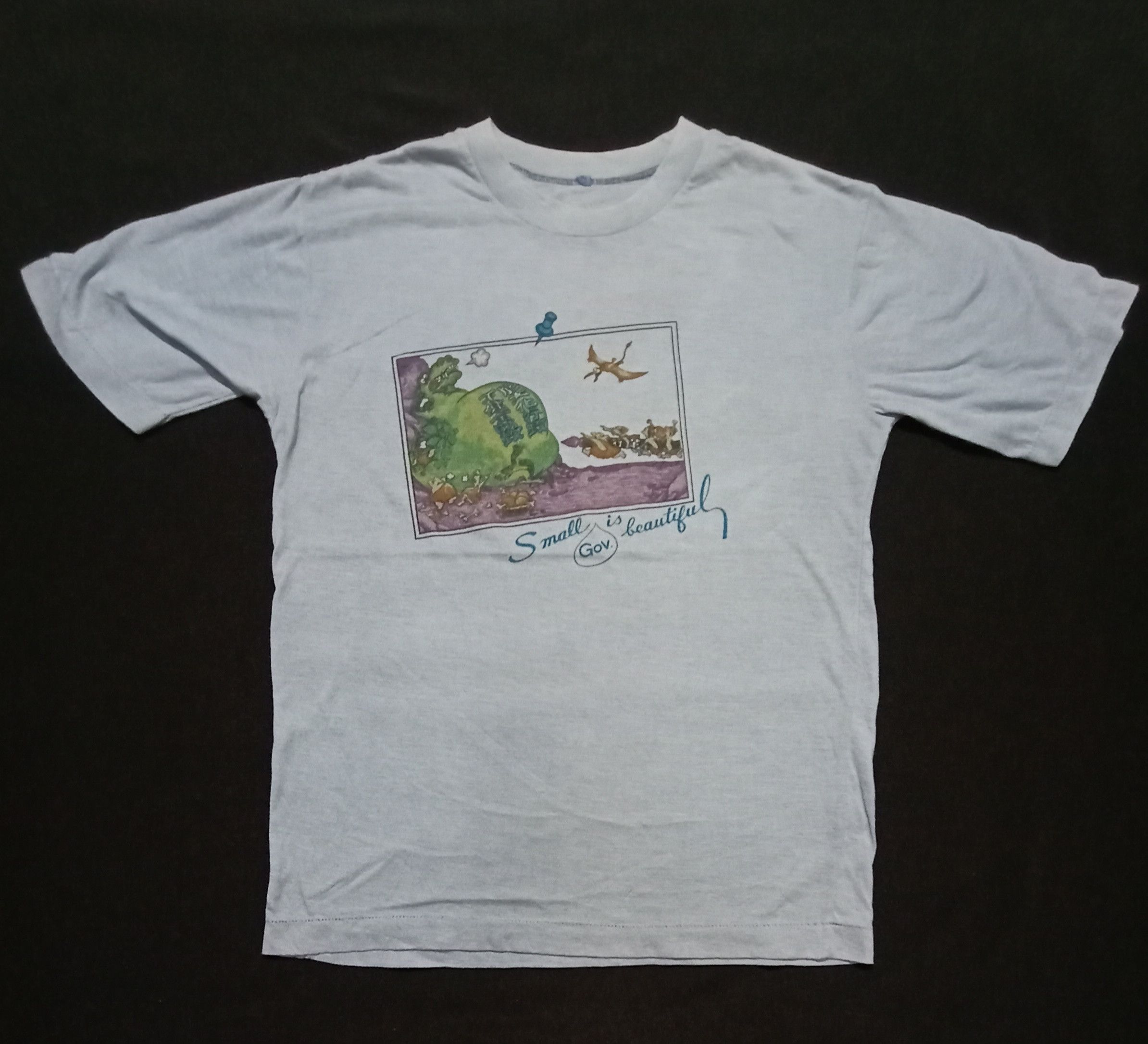 Cartoon Network Vintage 80s Tee Small Gov. Is Beautiful Big Print Cover Size US S / EU 44-46 / 1 - 1 Thumbnail