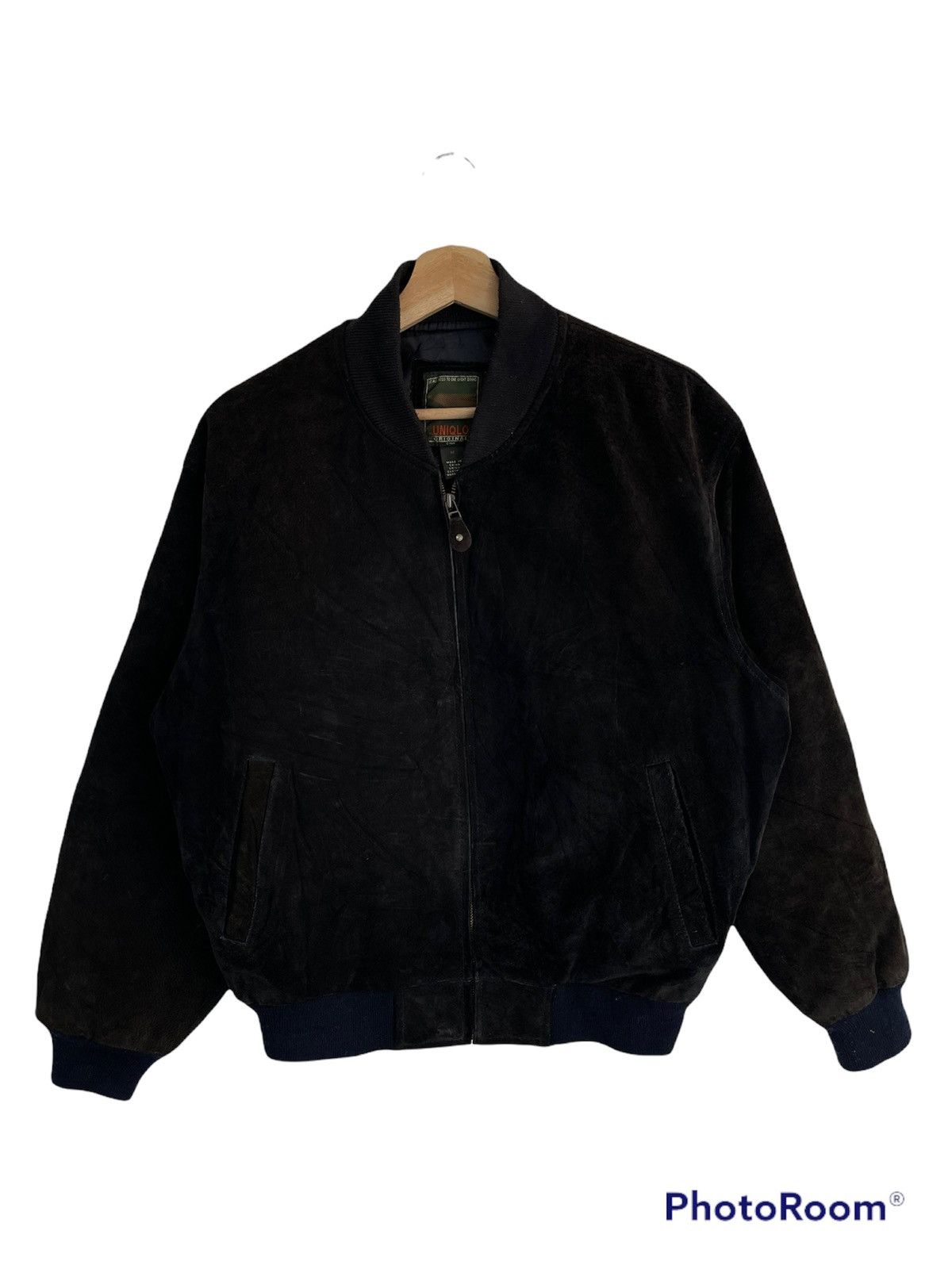 Japanese Brand × Uniqlo × Vintage ✂️VALUE BUY❌ Vintage Uniqlo Suede Varsity Early Production Size US L / EU 52-54 / 3 - 1 Thumbnail