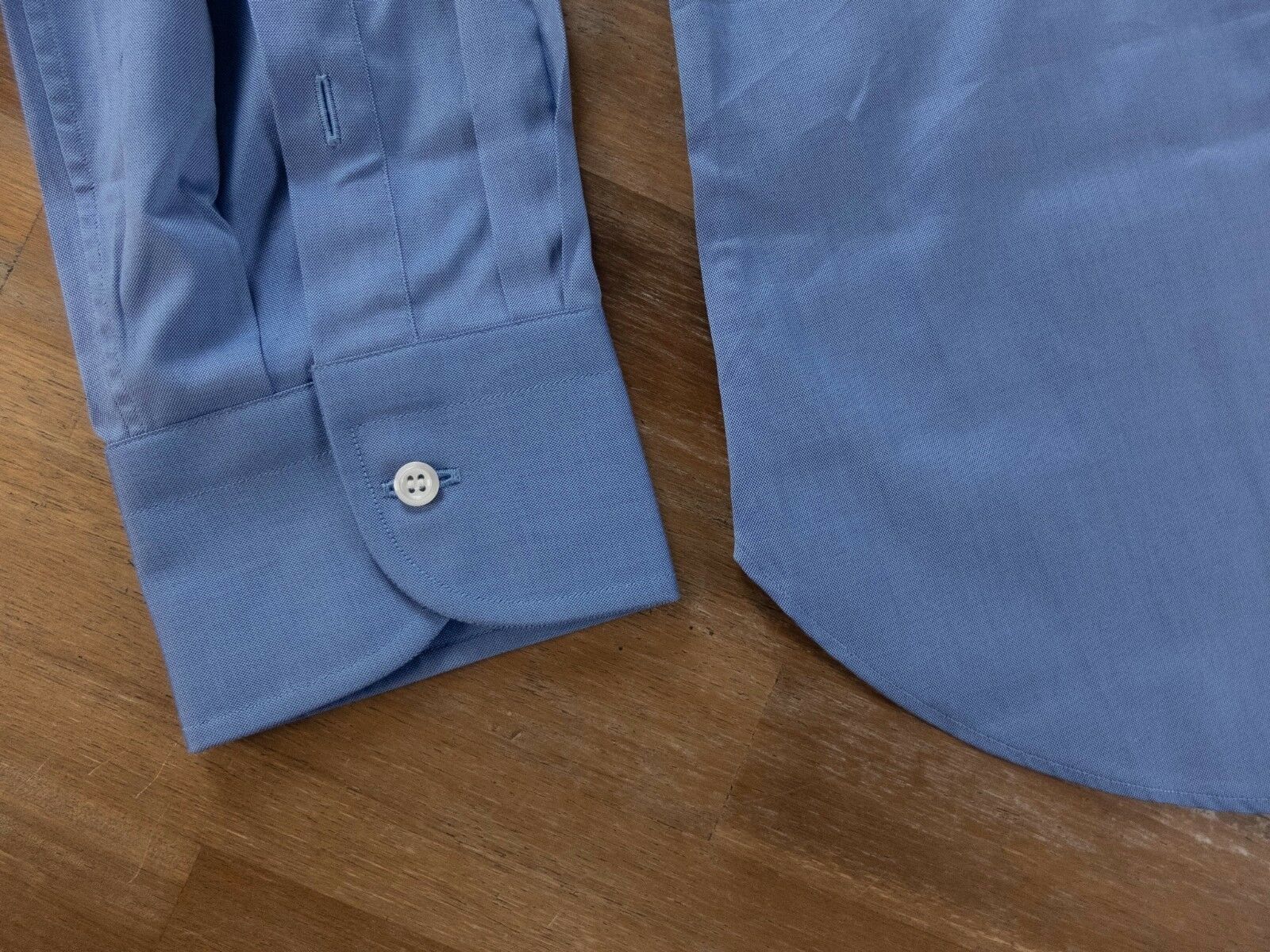 Caruso RAFFAELE CARUSO blue cotton formal dress shirt - 44 / 17.5 Size US XL / EU 56 / 4 - 3 Thumbnail