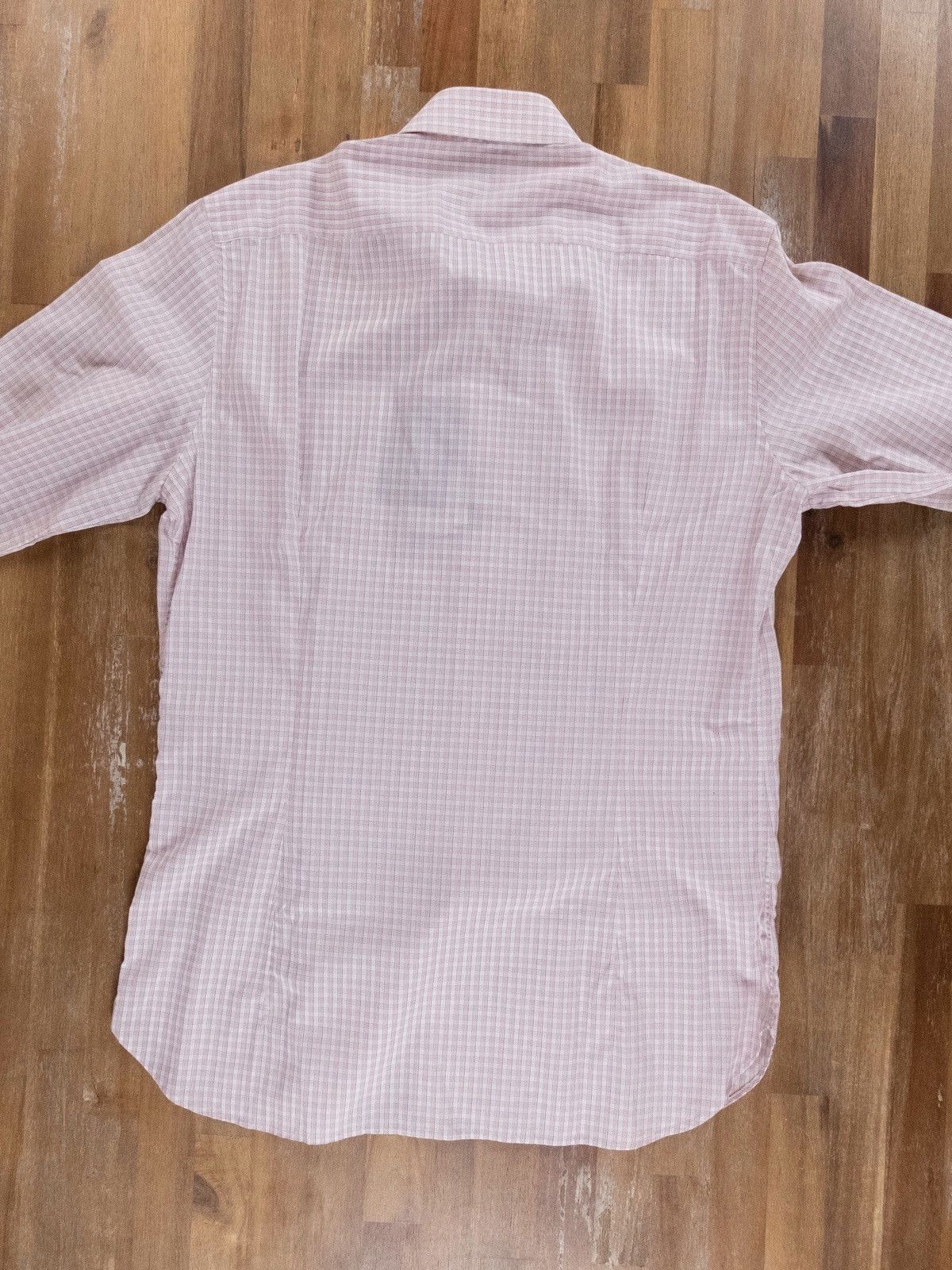 Caruso RAFFAELE CARUSO pink plaid cotton dress shirt 41 / 16 Size US M / EU 48-50 / 2 - 7 Thumbnail