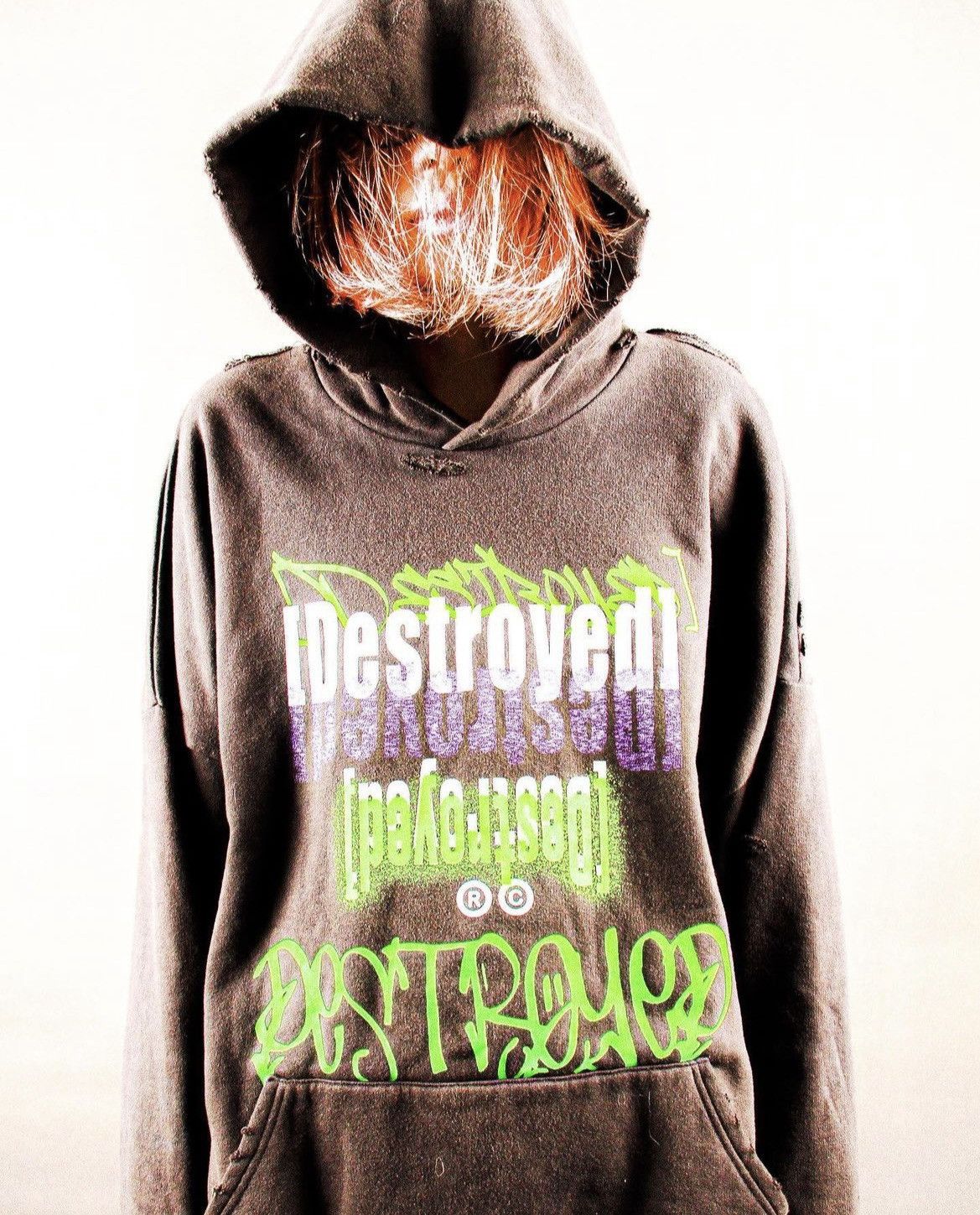 Japanese Brand RC Destroyed Hoodie Size US L / EU 52-54 / 3 - 2 Thumbnail