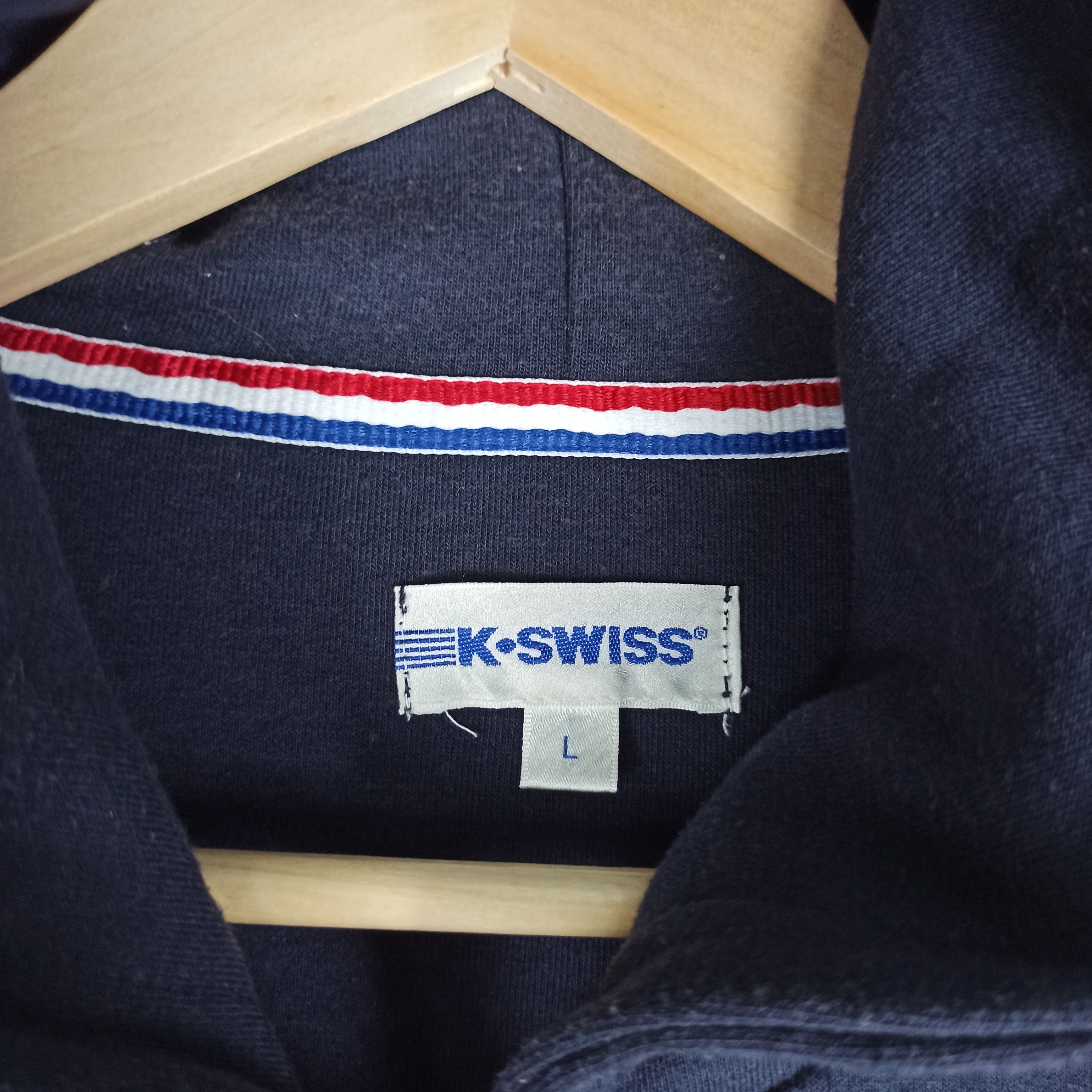 K-Swiss Vintage K Swiss Hoodie Sweatshirt Full Zipper Size US L / EU 52-54 / 3 - 7 Thumbnail