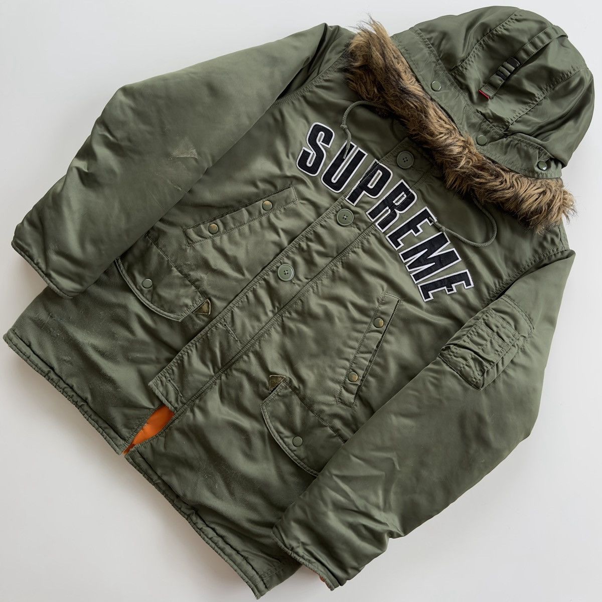美品　Supreme Arc Logo N-3B Parka Supreme Arc Logo N-3B Parka (FW16)