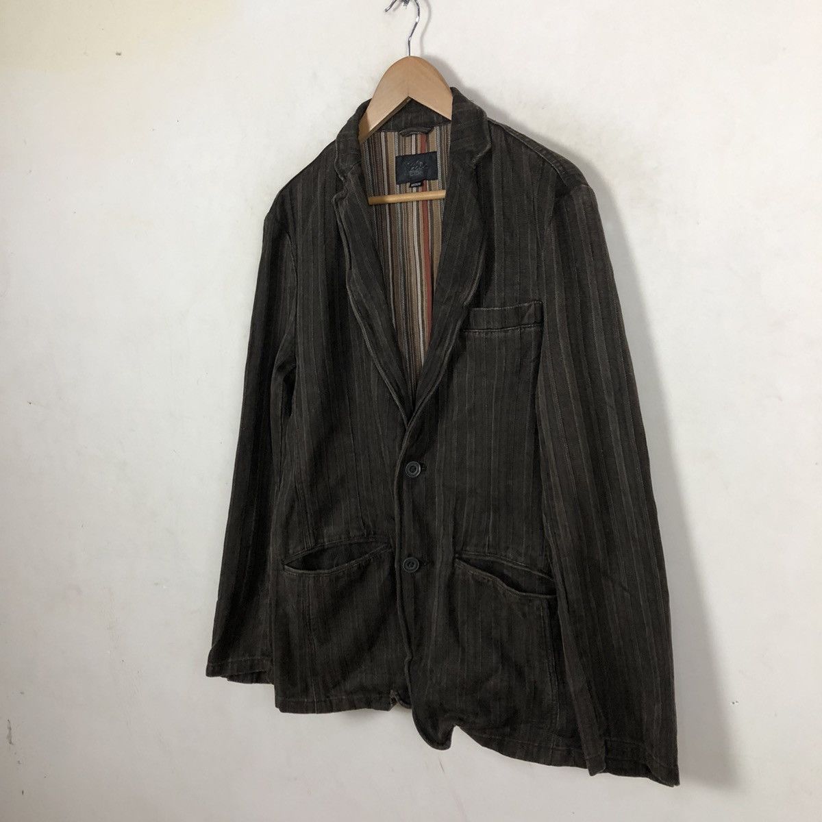 Japanese Brand STRIPE DOWN MOSSIMO JACKET Size US M / EU 48-50 / 2 - 3 Thumbnail