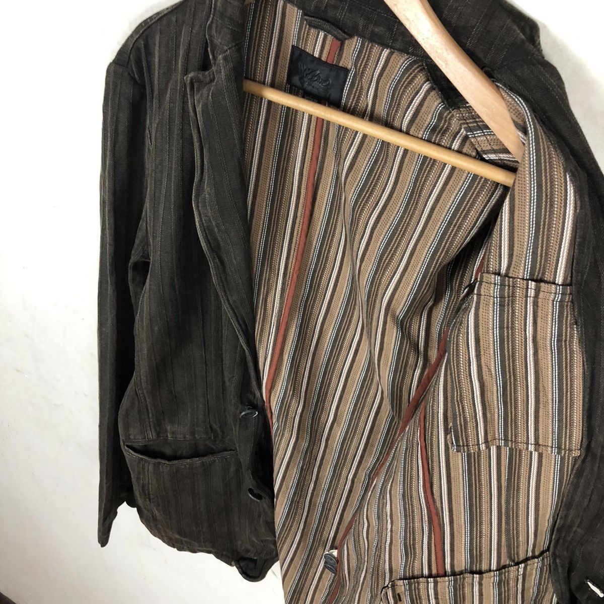 Japanese Brand STRIPE DOWN MOSSIMO JACKET Size US M / EU 48-50 / 2 - 9 Thumbnail