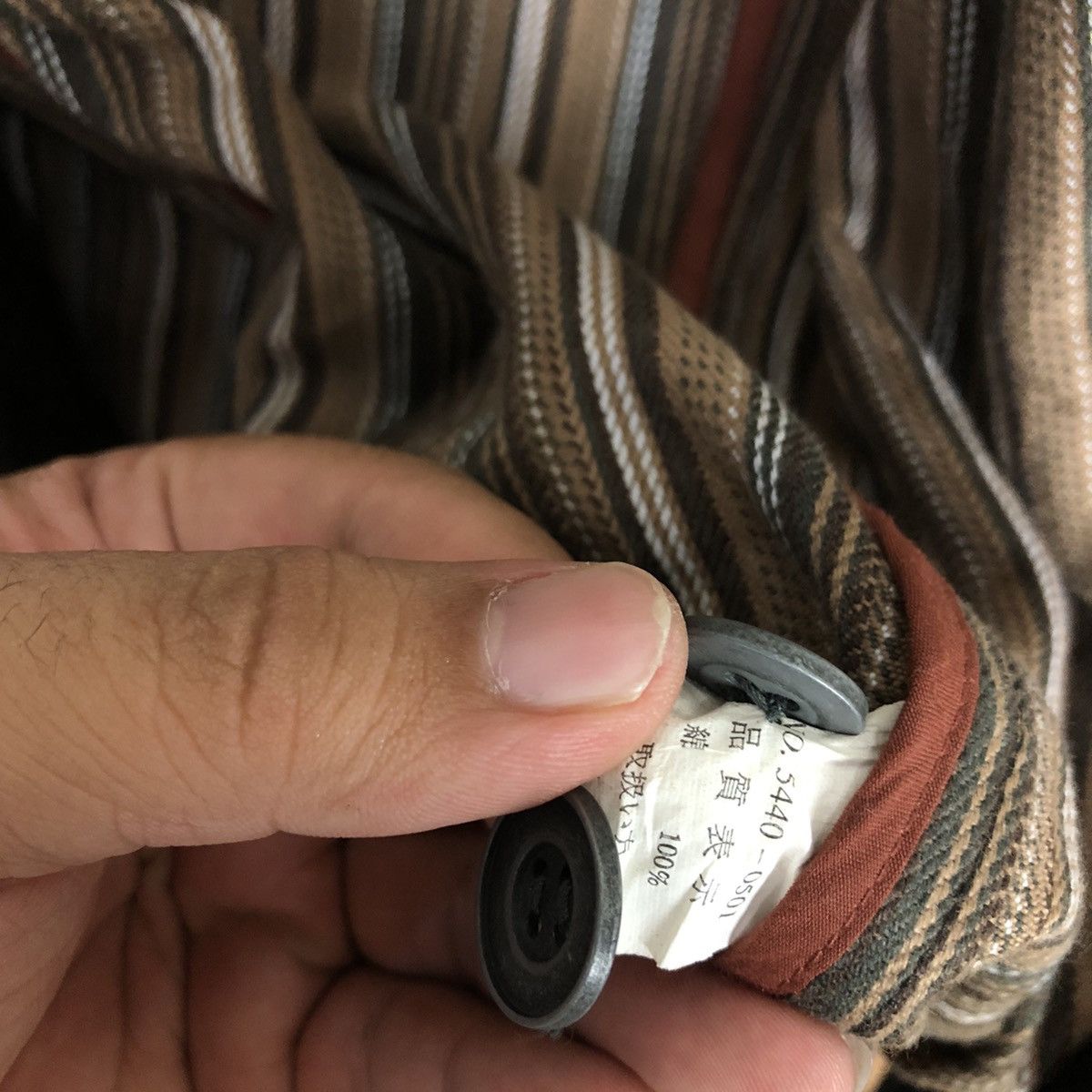 Japanese Brand STRIPE DOWN MOSSIMO JACKET Size US M / EU 48-50 / 2 - 8 Thumbnail