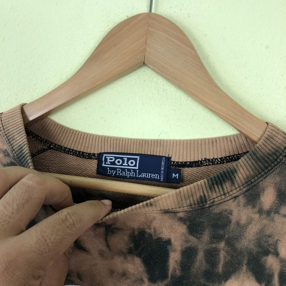 Polo Ralph Lauren × Vintage Acid Wash Polo Ralph Lauren Big Logo Sweatshirt- Medium Size US M / EU 48-50 / 2 - 5 Thumbnail