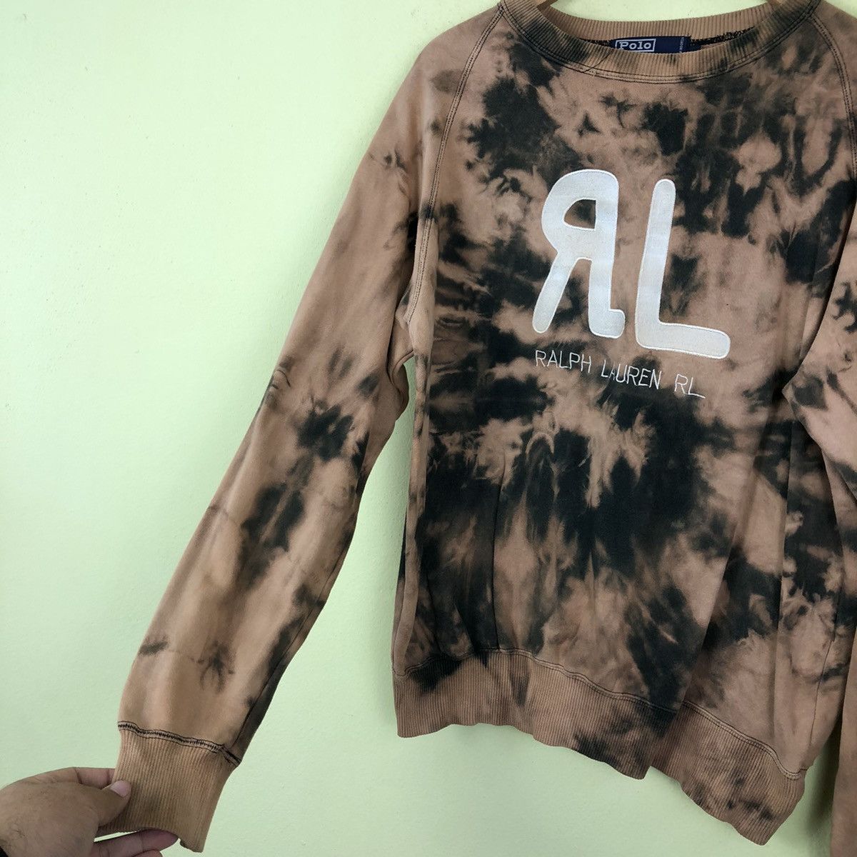 Polo Ralph Lauren × Vintage Acid Wash Polo Ralph Lauren Big Logo Sweatshirt- Medium Size US M / EU 48-50 / 2 - 3 Thumbnail