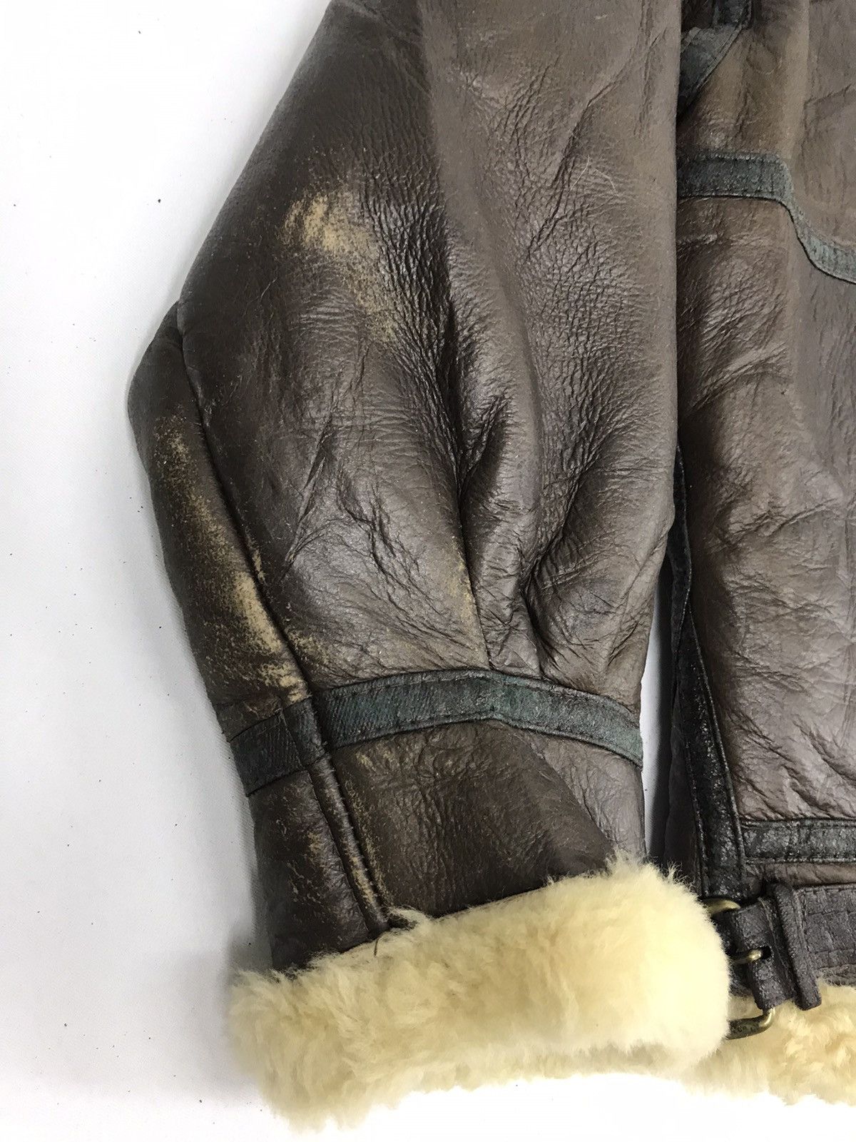 Vintage American Military B-3 Flight Leather Sheep Skin Jacket Usa Size US M / EU 48-50 / 2 - 8 Thumbnail