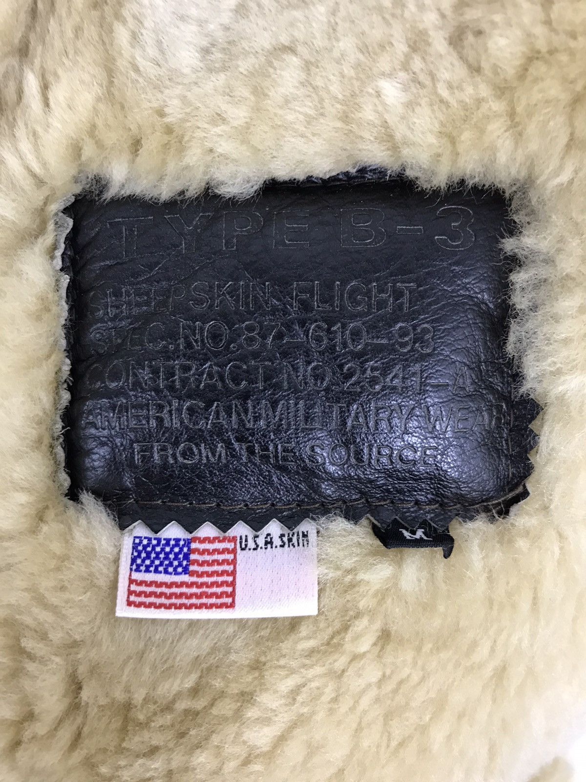 Vintage American Military B-3 Flight Leather Sheep Skin Jacket Usa Size US M / EU 48-50 / 2 - 3 Thumbnail