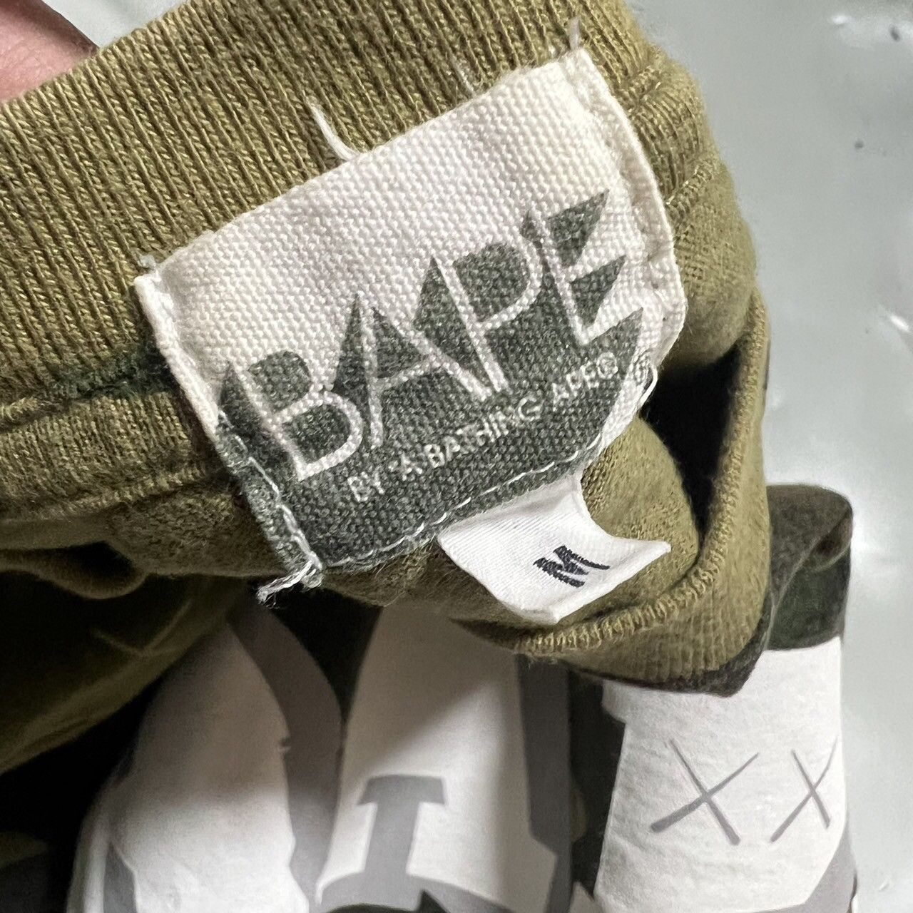 Bape BAPE KAWS T-shirt green camo Size US M / EU 48-50 / 2 - 3 Thumbnail