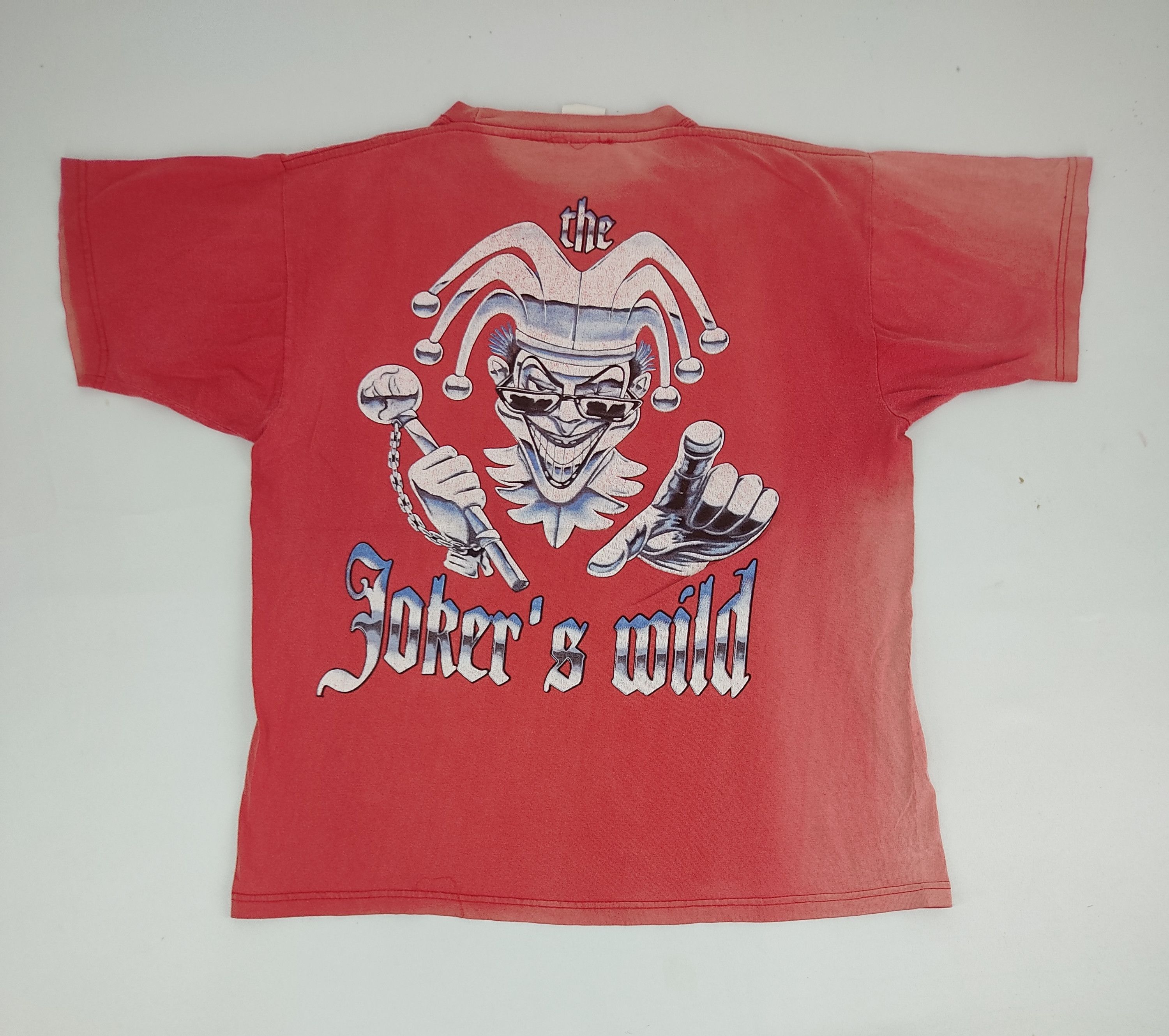 Vintage Vintage 90s Joker's Wild Big Face Logo Spell Out Tee Size US L / EU 52-54 / 3 - 1 Thumbnail
